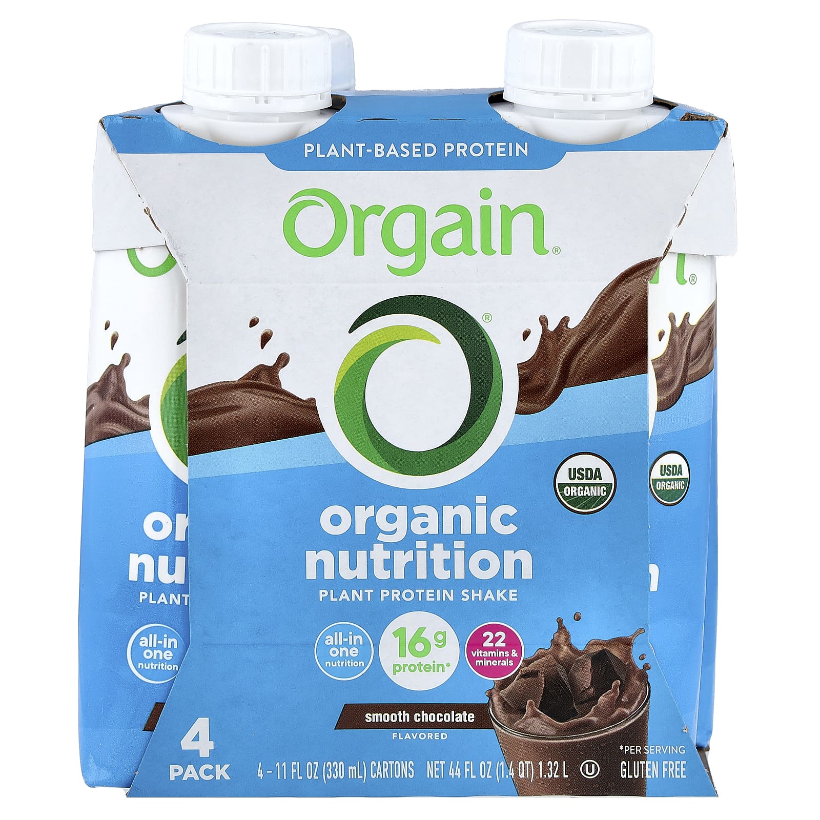 Orgain Organic Nutrition, Plant Protein Shake – Smooth Chocolate – 330 ml — Tunisie