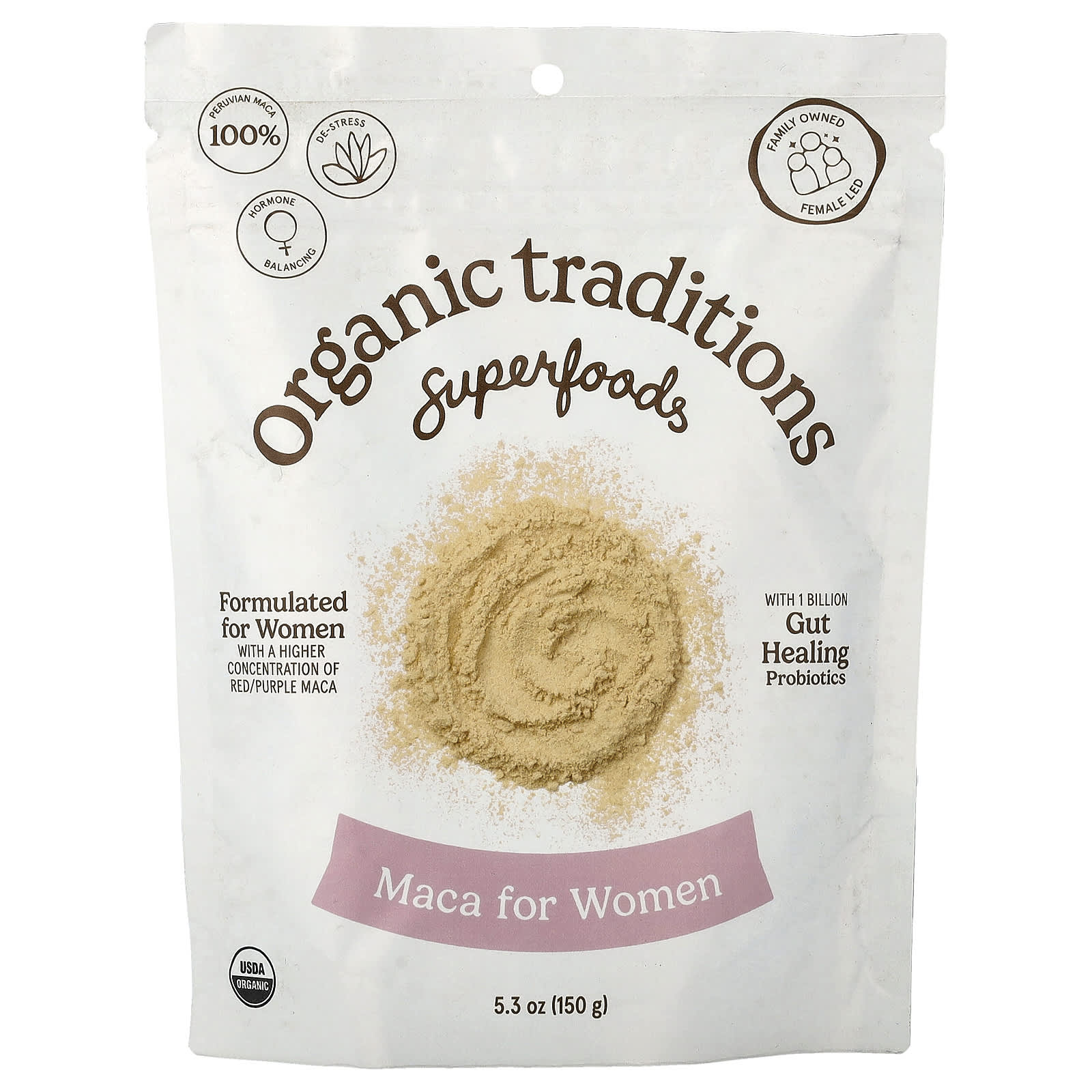 Organic Traditions Superfoods, Maca For Women – 150 g — Tunisie