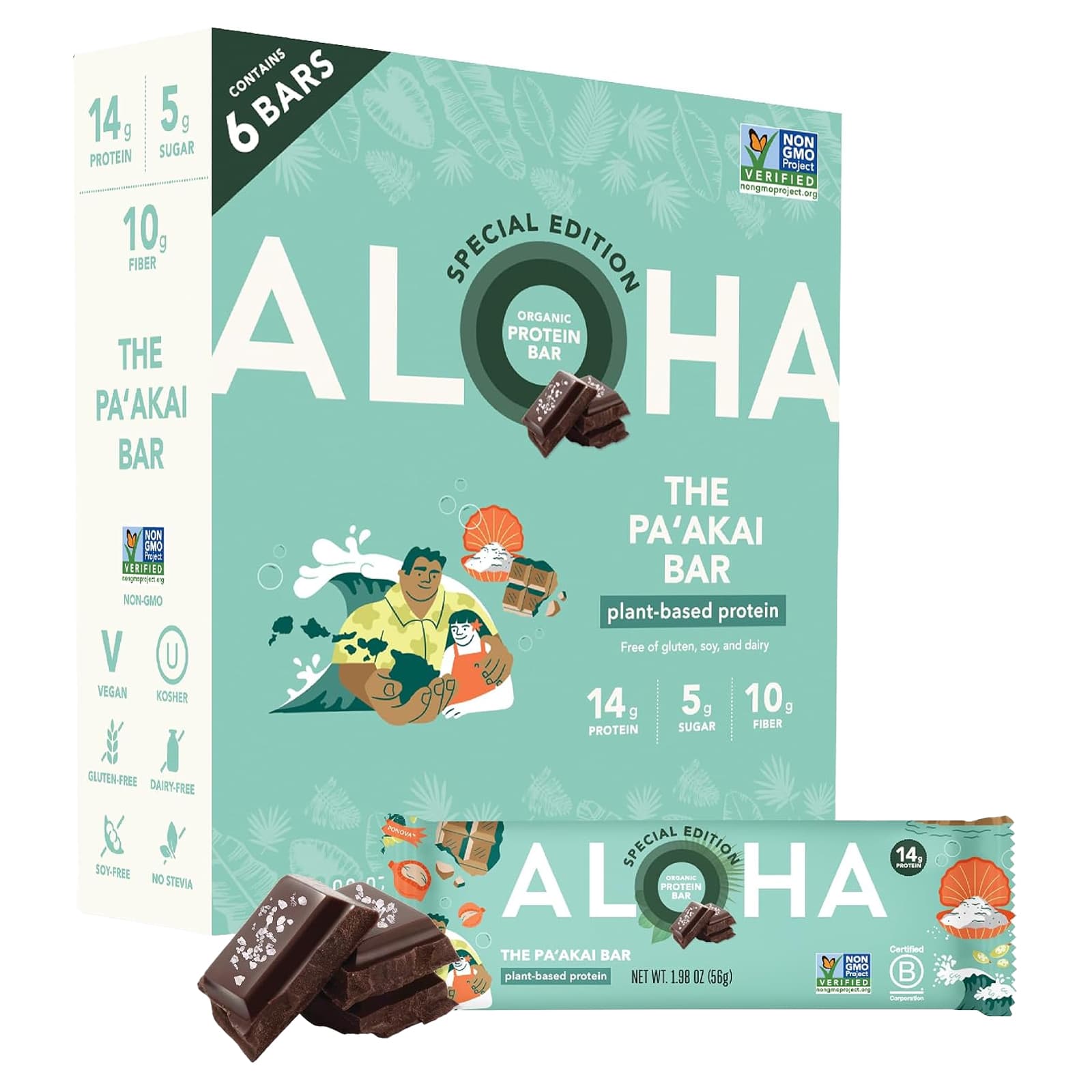 Aloha Organic Protein Bars, The Pa'akai Bar – 56 g — Tunisie