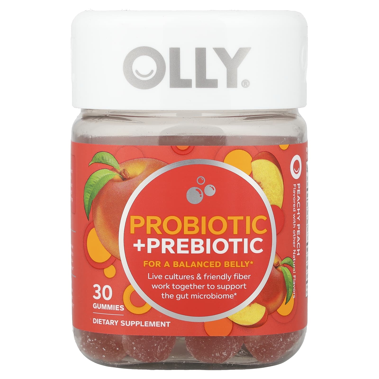 OLLY Probiotic + Prebiotic – Peachy Peach – 30 gommes — Tunisie