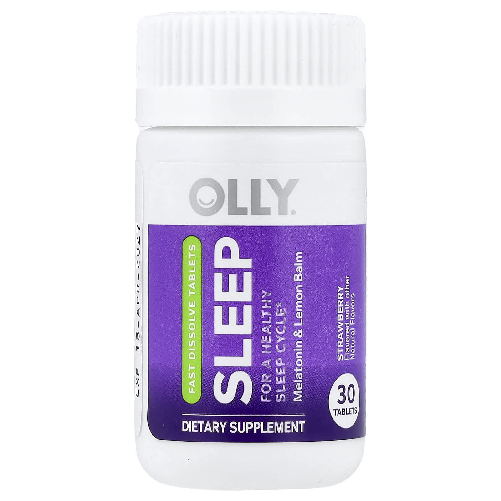 OLLY Sleep – Strawberry – 30 comprimés — étiquette 1