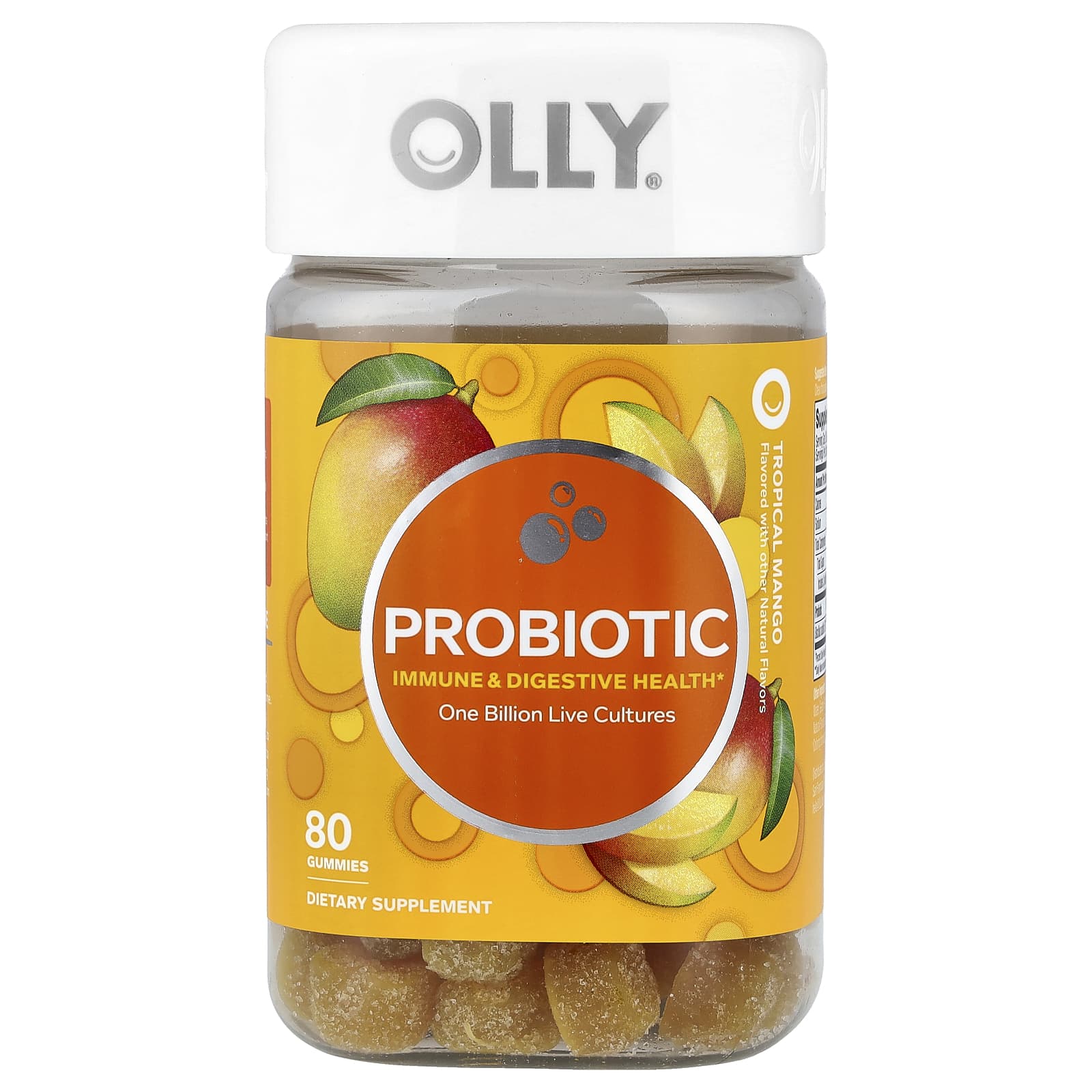 OLLY Probiotic Gummies – Tropical Mango – 80 gommes — Tunisie