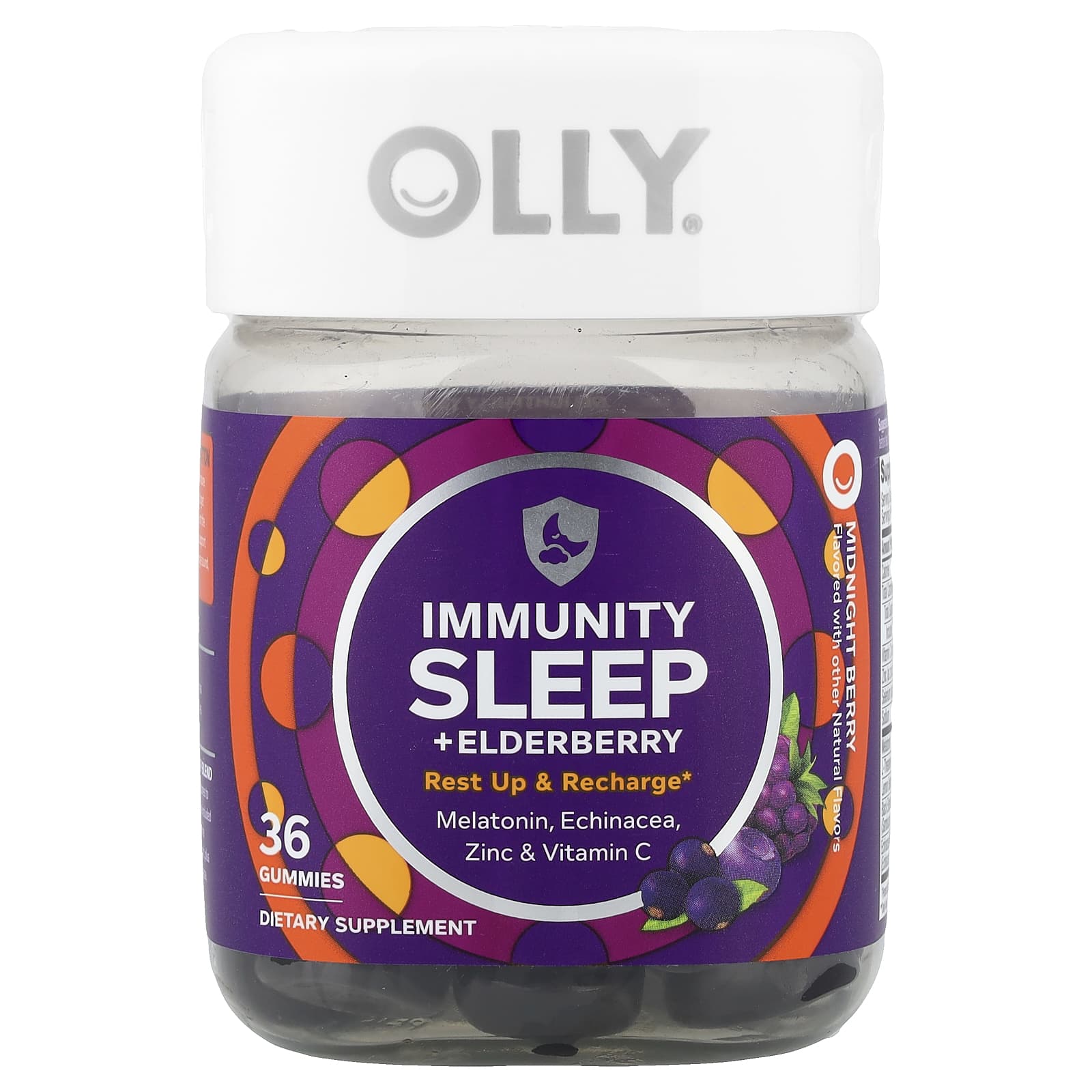 OLLY Immunity Sleep + Elderberry, Midnight Berry – Immunity Sleep + Elderberry – 36 gommes — Tunisie