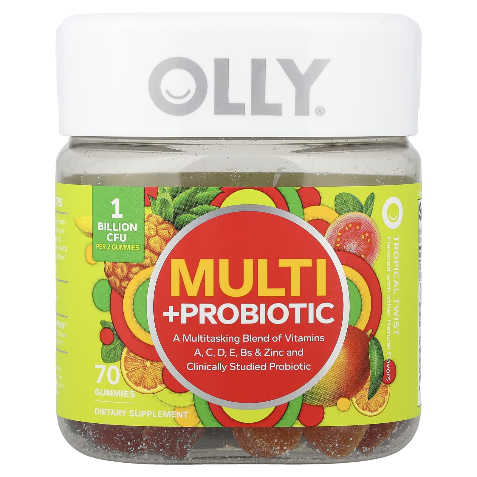 OLLY Multi + Probiotic Gummies – Tropical Twist – 70 gommes — Tunisie