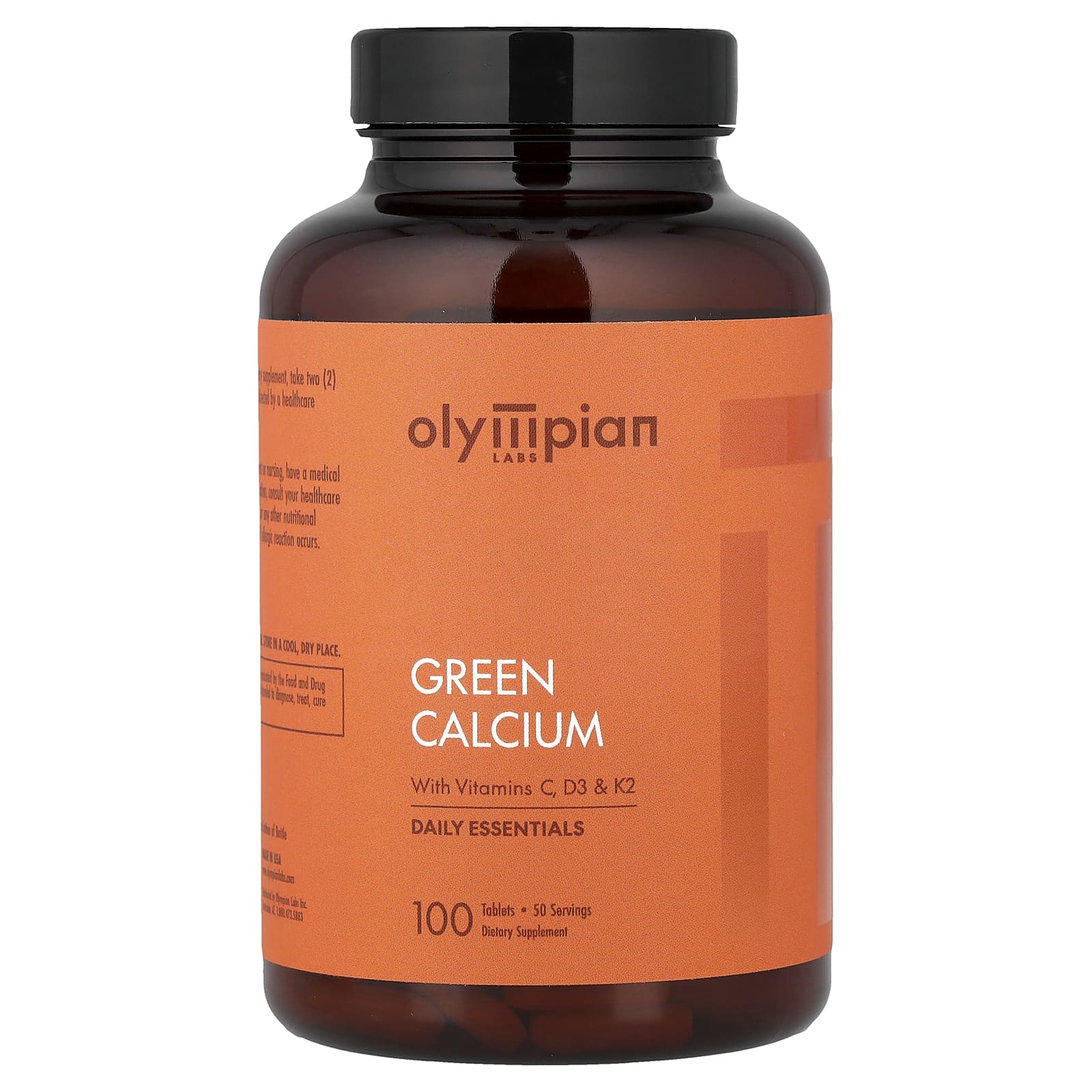 Olympian Labs Green Calcium with Vitamins K2/D3 – 100 comprimés — Tunisie