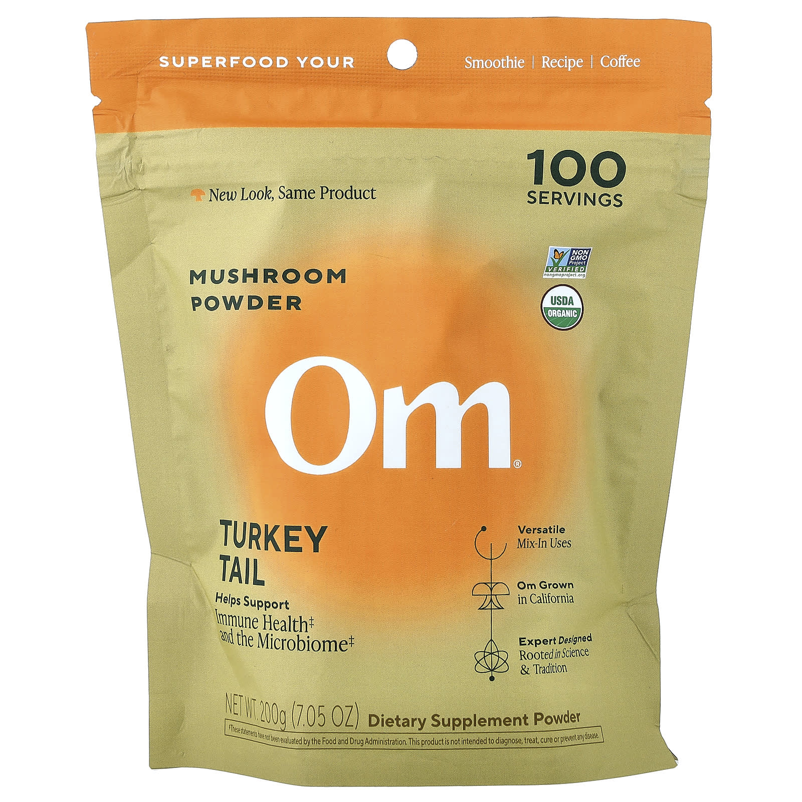 Om Mushrooms Mushroom Powder, Turkey Tail – 200 g — Tunisie