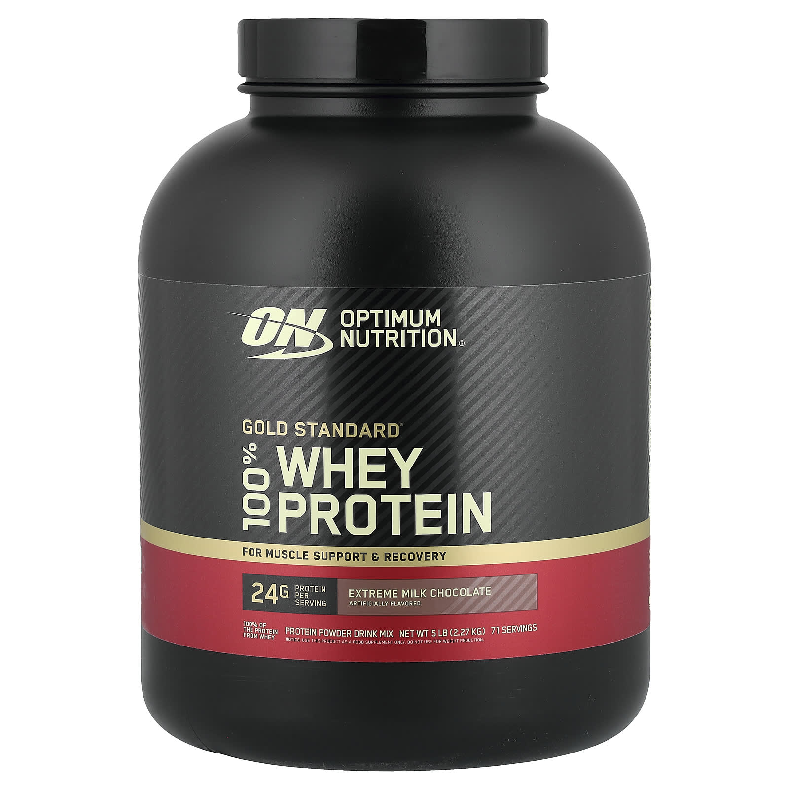 Optimum Nutrition Gold Standard 100% Whey Protein – Extreme Milk Chocolate – 2,27 kg — Tunisie