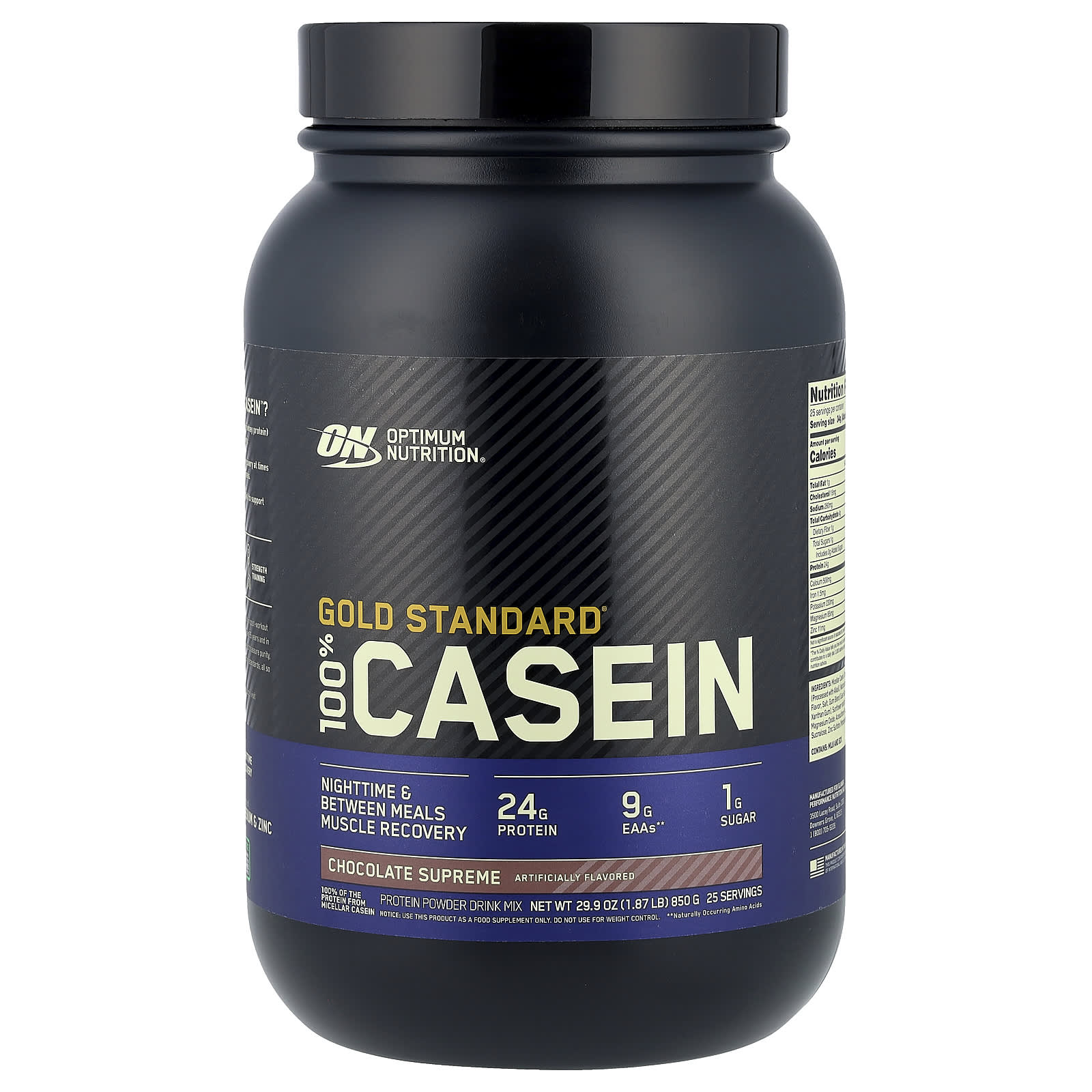Optimum Nutrition Gold Standard 100% Casein – Chocolate Supreme – 850 g — Tunisie