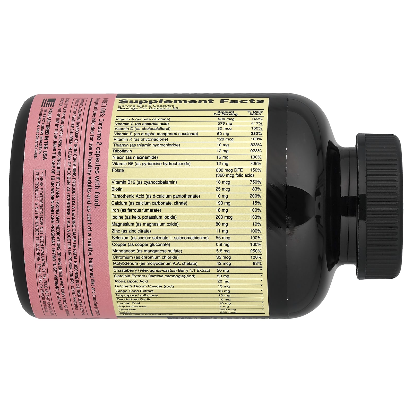 Optimum Nutrition Opti-Women, Multivitamin for Active Women – 120 gélules — photo 2 sur 2