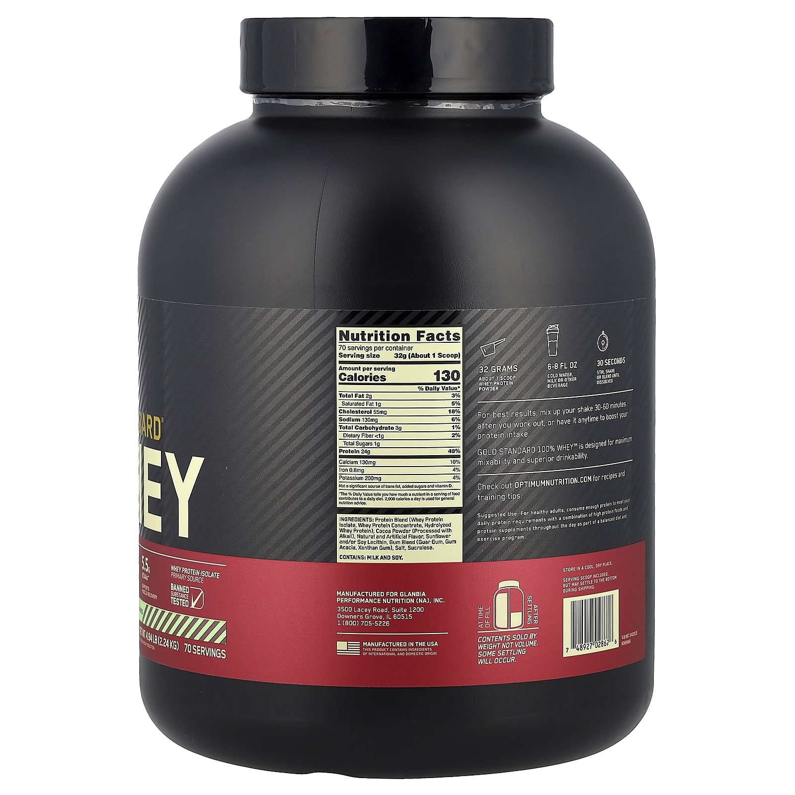Optimum Nutrition Gold Standard 100% Whey – Chocolate Mint – 2,24 kg — photo 2 sur 2