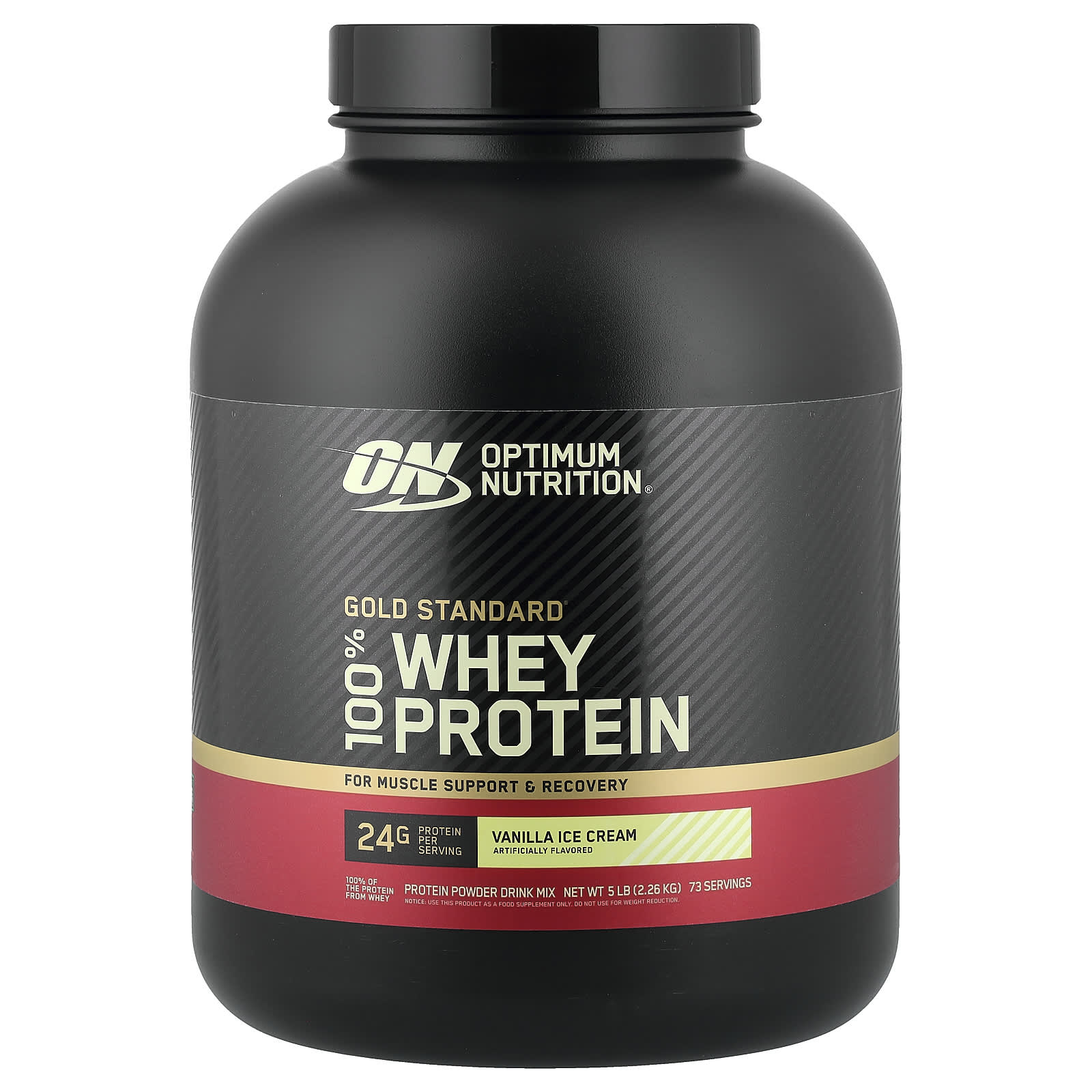 Optimum Nutrition Gold Standard 100% Whey – Vanilla Ice Cream – 2,26 kg — Tunisie