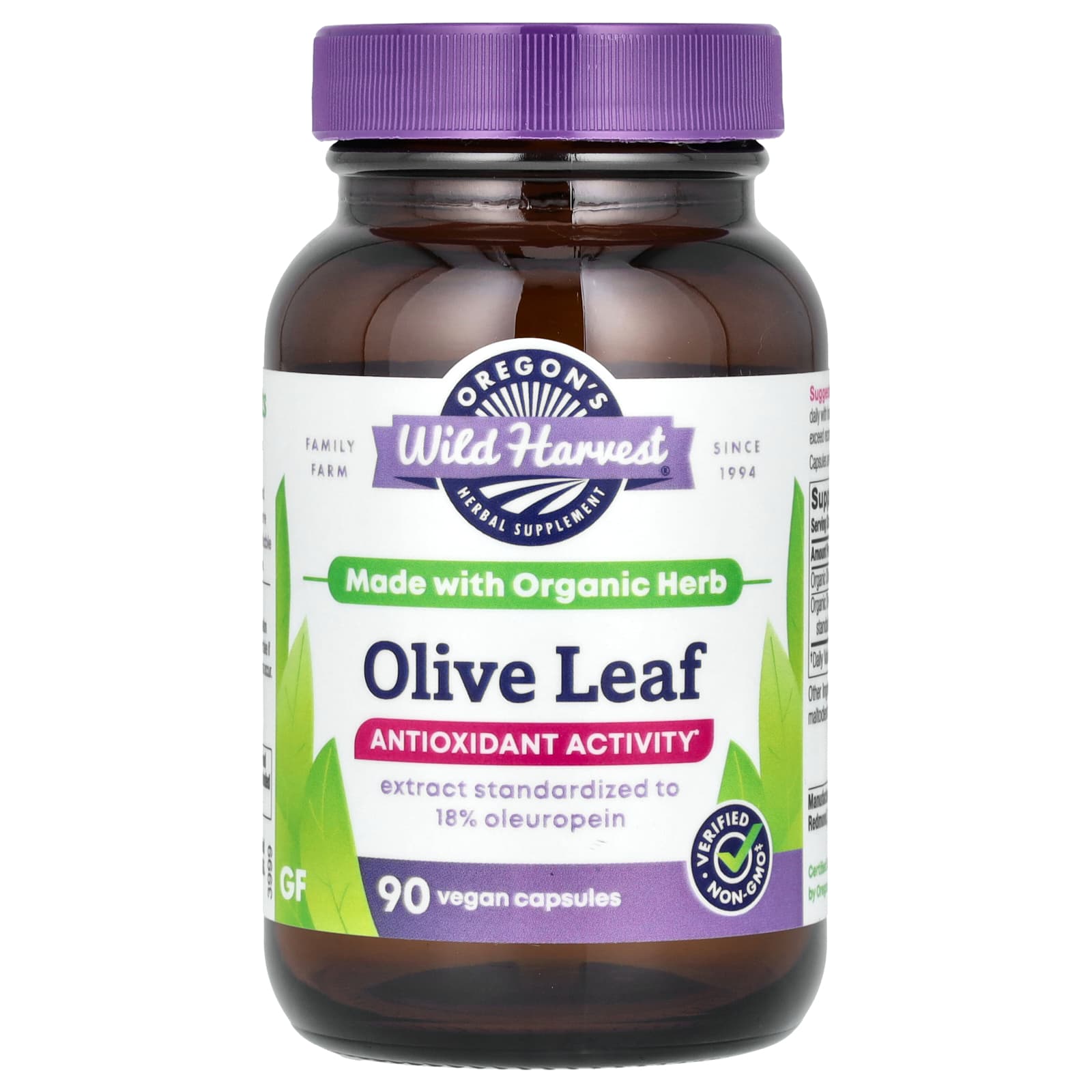 Oregon's Wild Harvest Olive Leaf – 90 gélules véganes — Tunisie