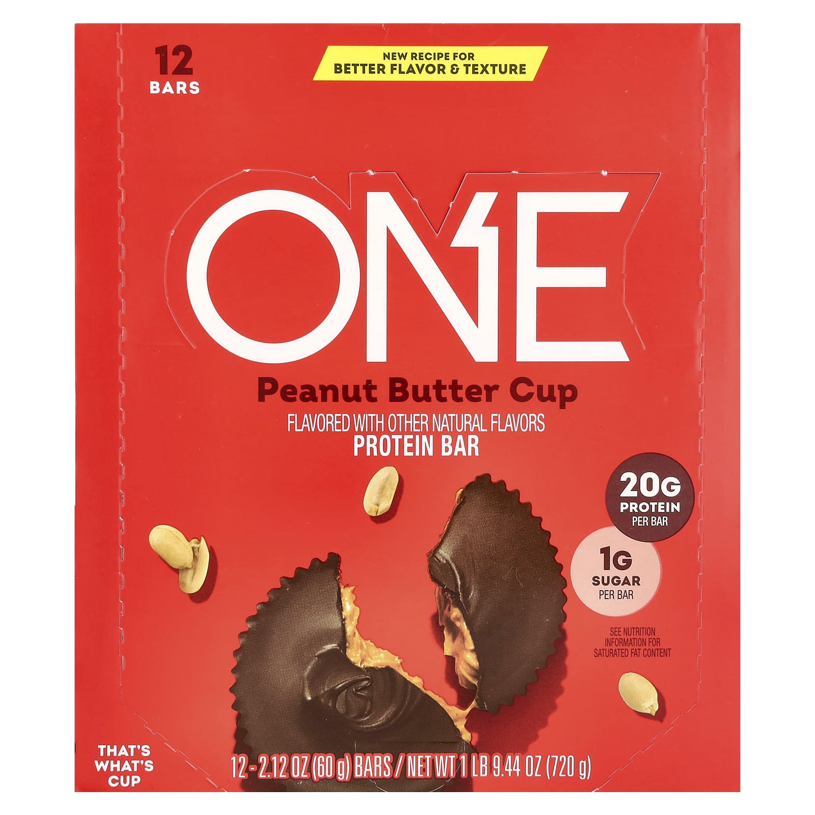 One Brands Protein Bar – Peanut Butter Cup – 60 g — Tunisie