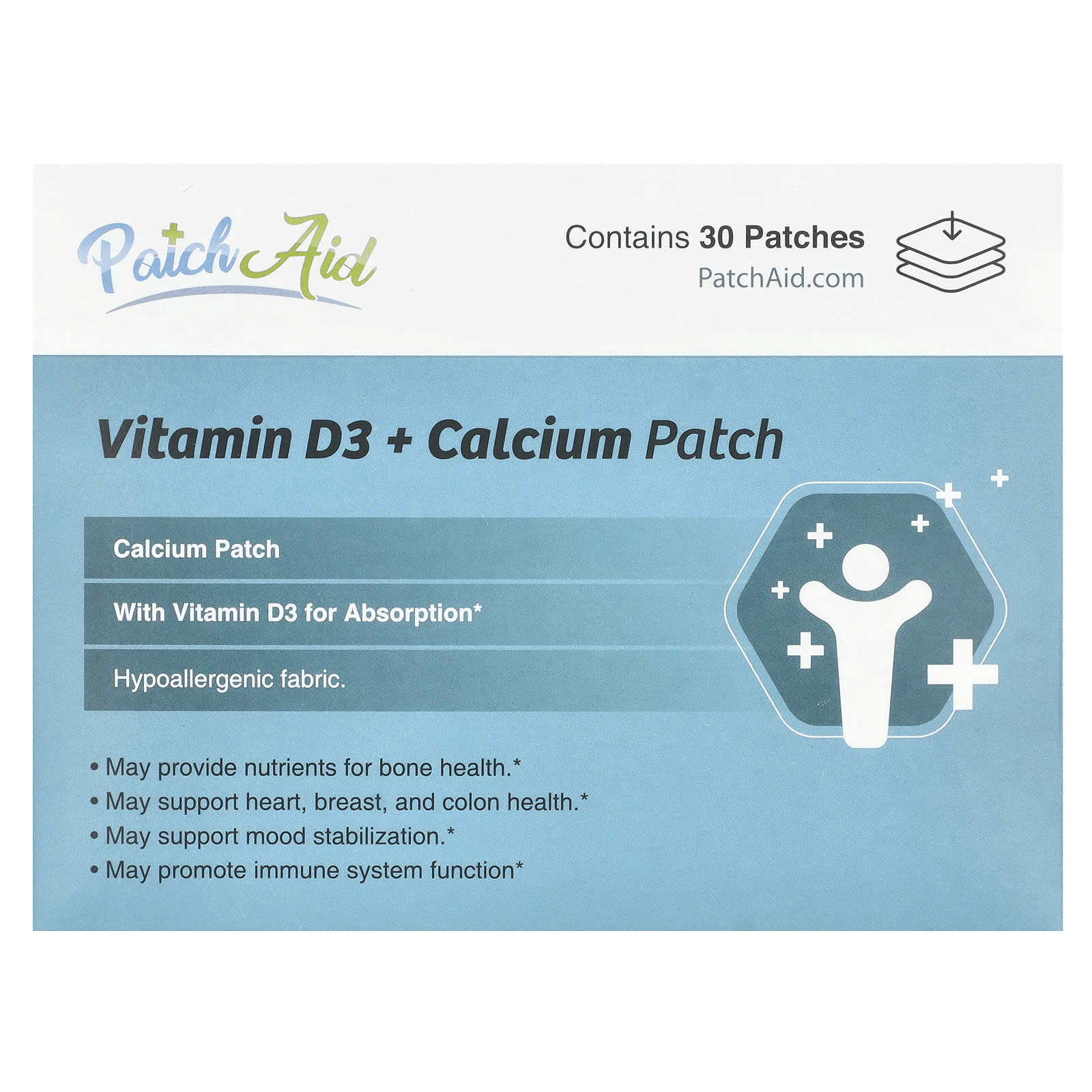 PatchAid Vitamin D3 + Calcium Patch, 30 Patches — Tunisie