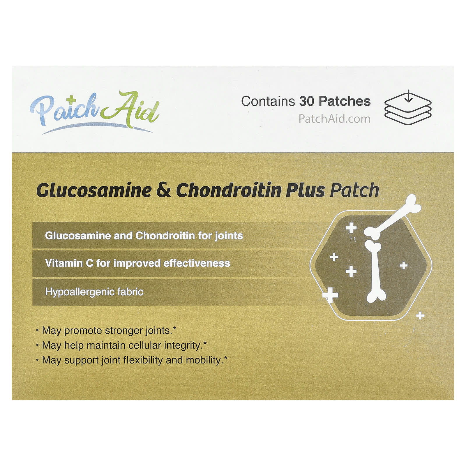 PatchAid Glucosamine & Chondroitin Plus Patch, 30 Patches — Tunisie