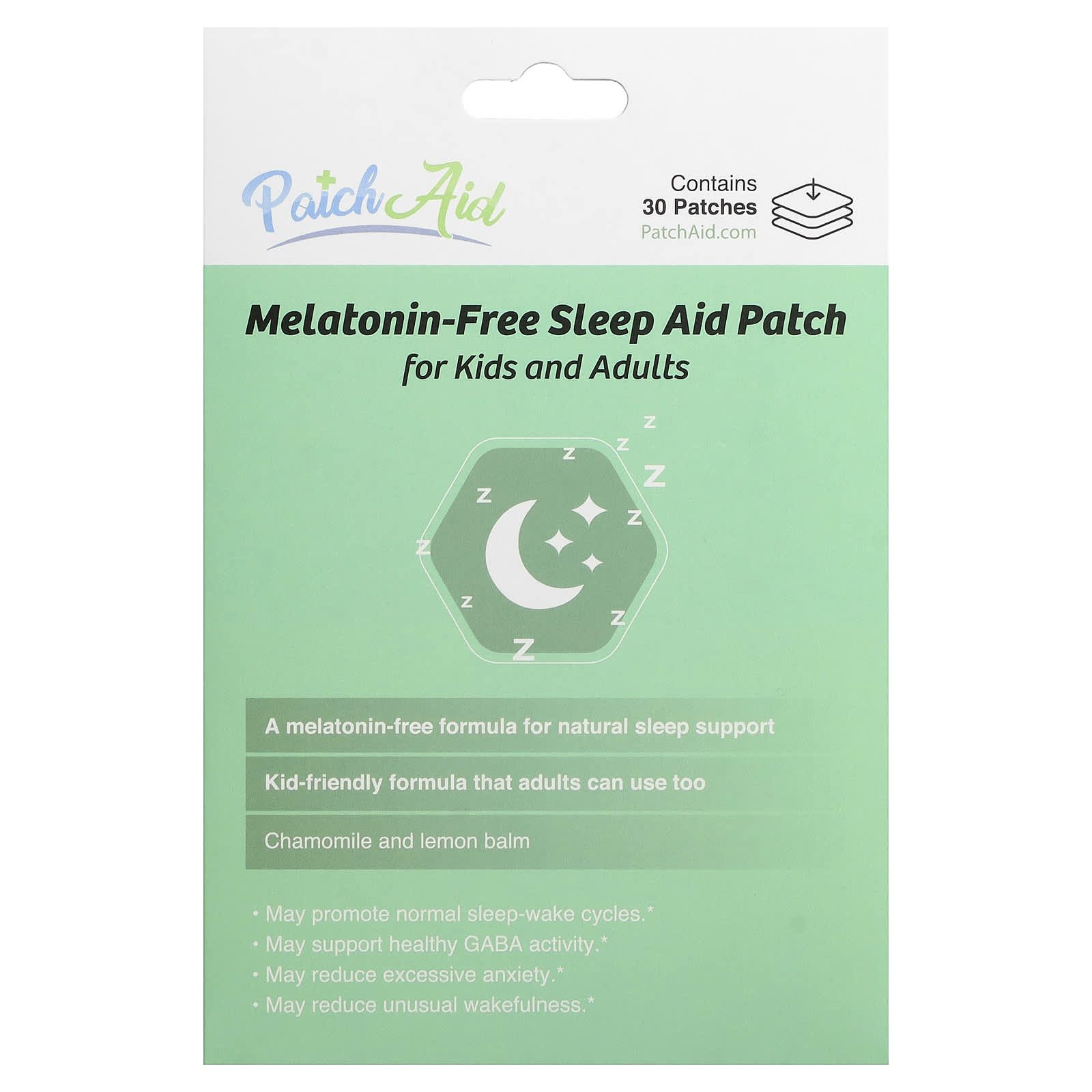 PatchAid Melatonin-Free Sleep Aid Patch, For Kids and Adults, 30 Patches — Tunisie
