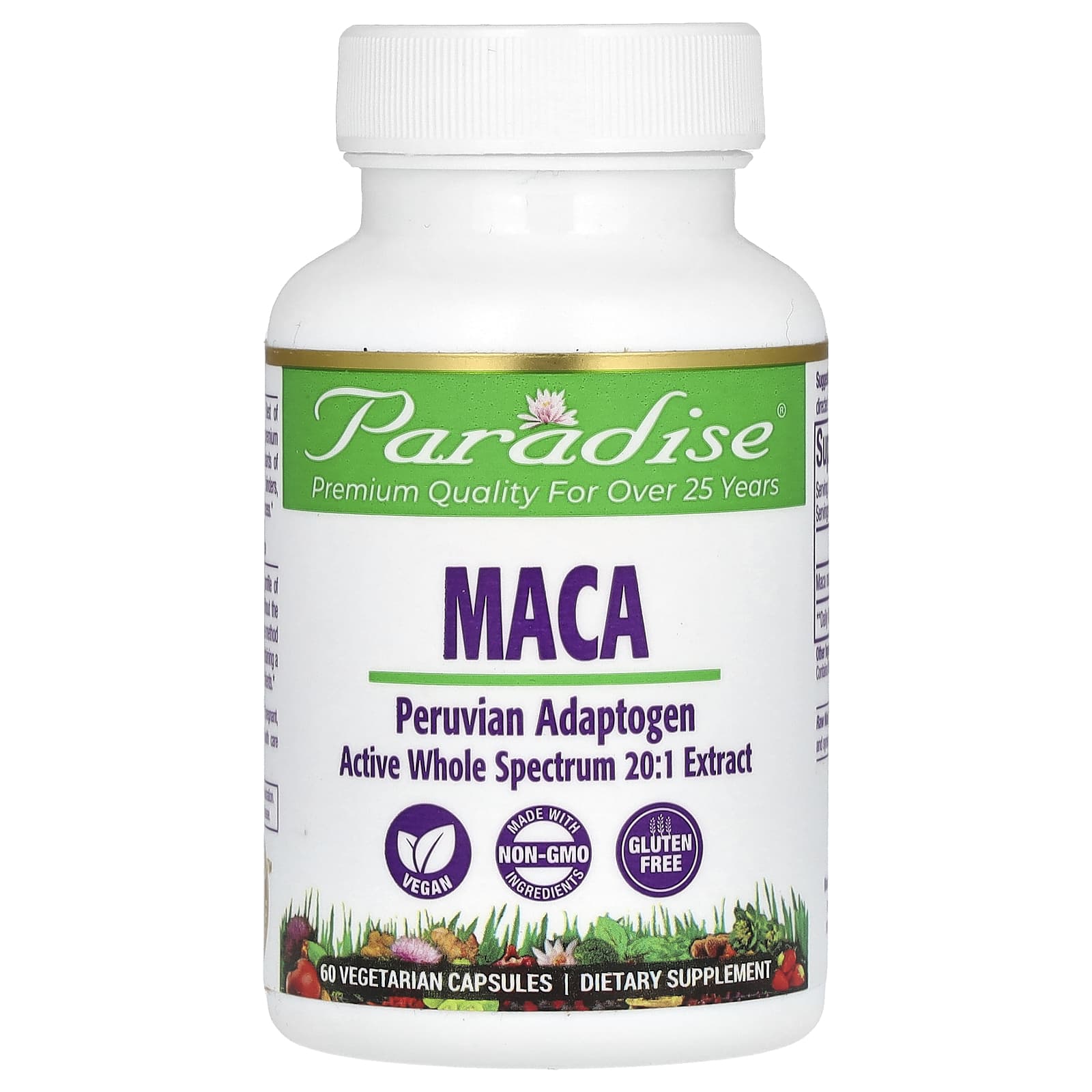 Paradise Herbs Maca – 60 gélules végétales — Tunisie