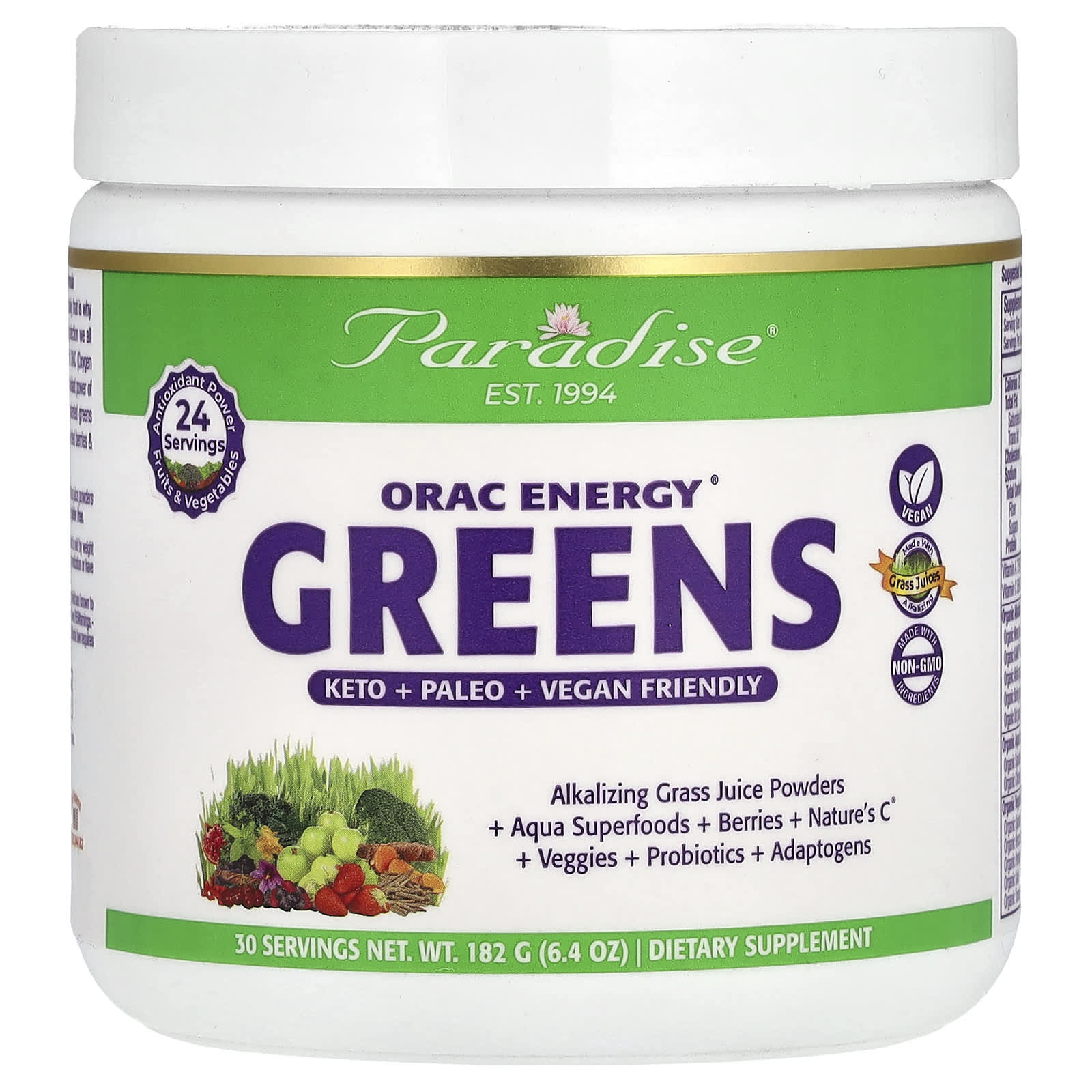 Paradise Herbs ORAC Energy Greens – 182 g — Tunisie