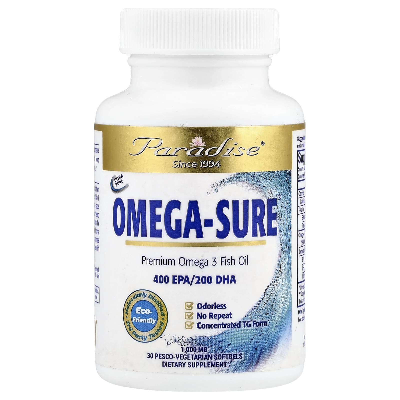 Paradise Herbs Omega Sure – 1000 mg — Tunisie