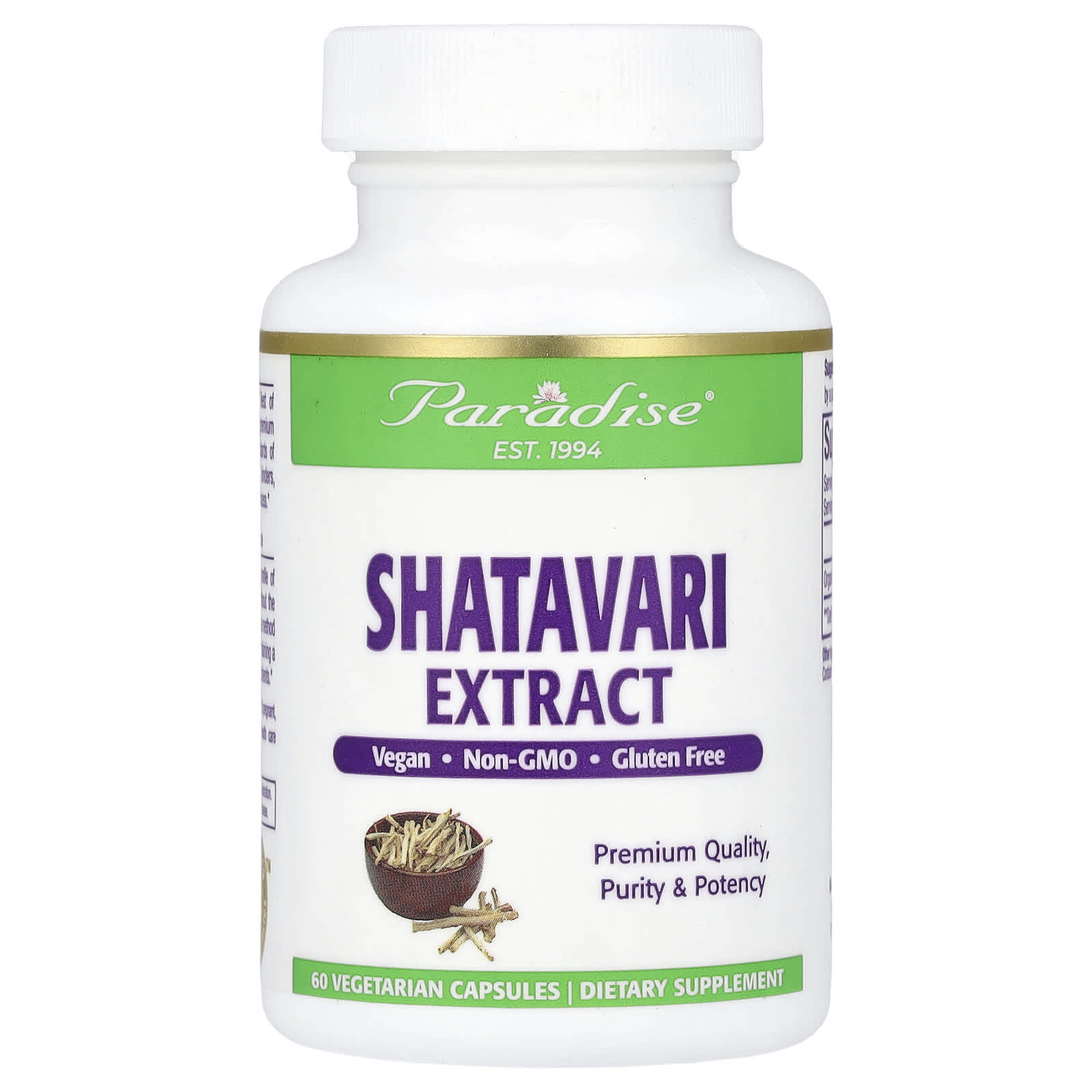 Paradise Herbs Shatavari Extract – 60 gélules végétales — Tunisie