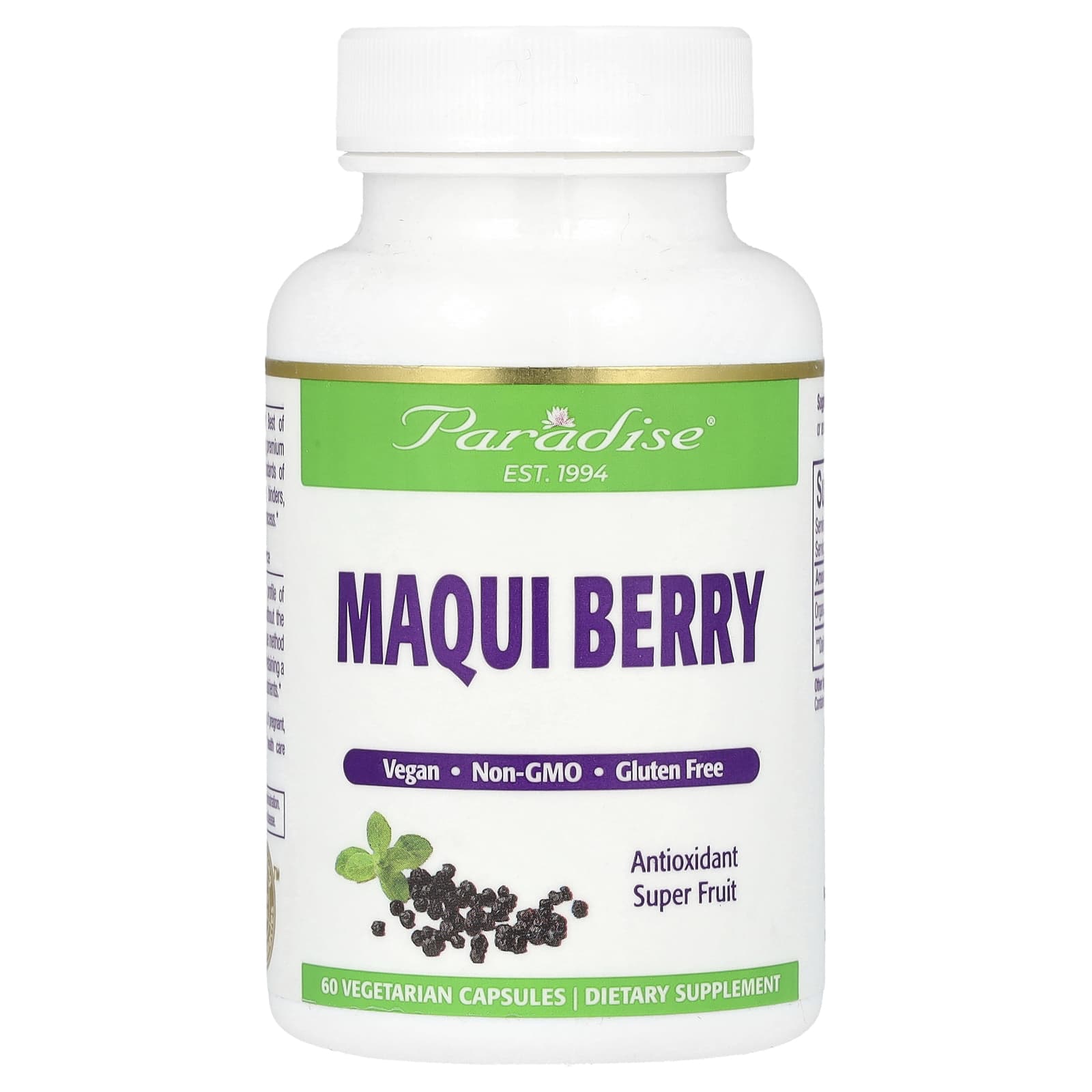 Paradise Herbs Maqui Berry – Maqui Berry – 60 gélules végétales — Tunisie
