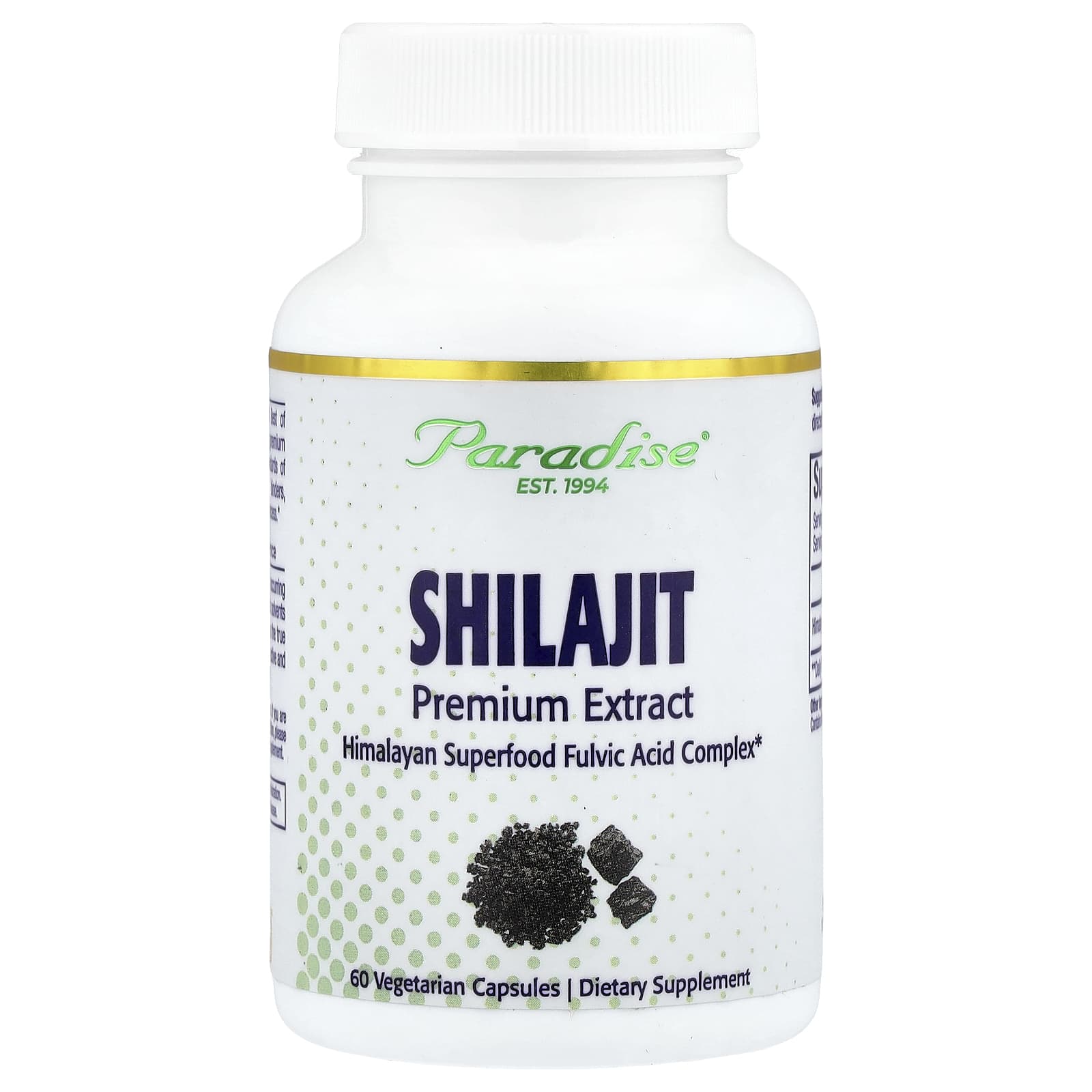 Paradise Herbs Shilajit Premium Extract – 60 gélules végétales — Tunisie