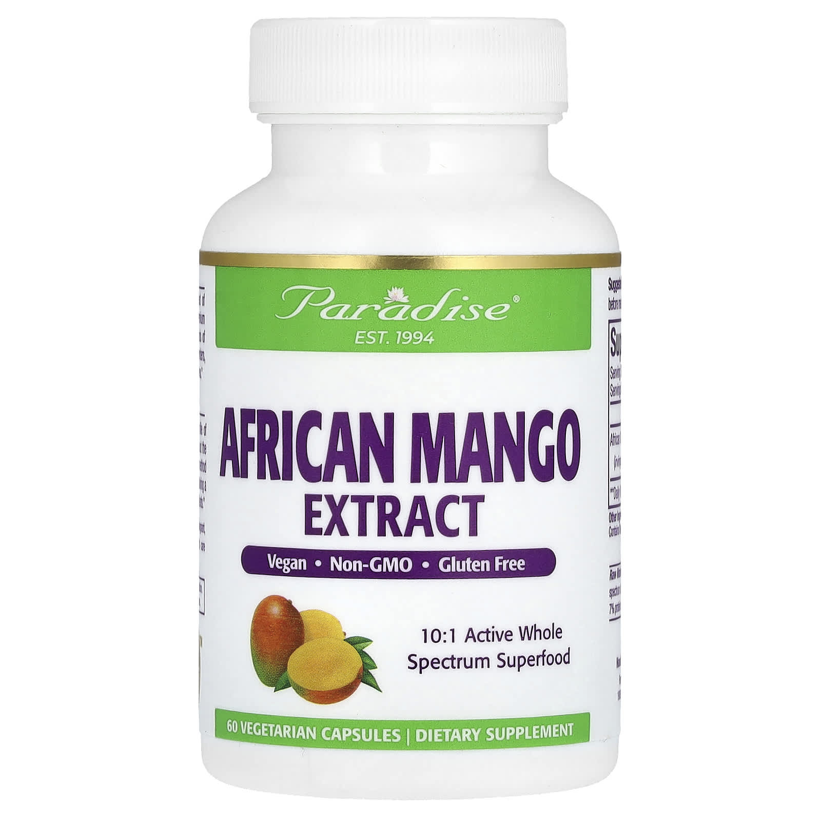 Paradise Herbs African Mango Extract – African Mango Extract – 60 gélules végétales — Tunisie