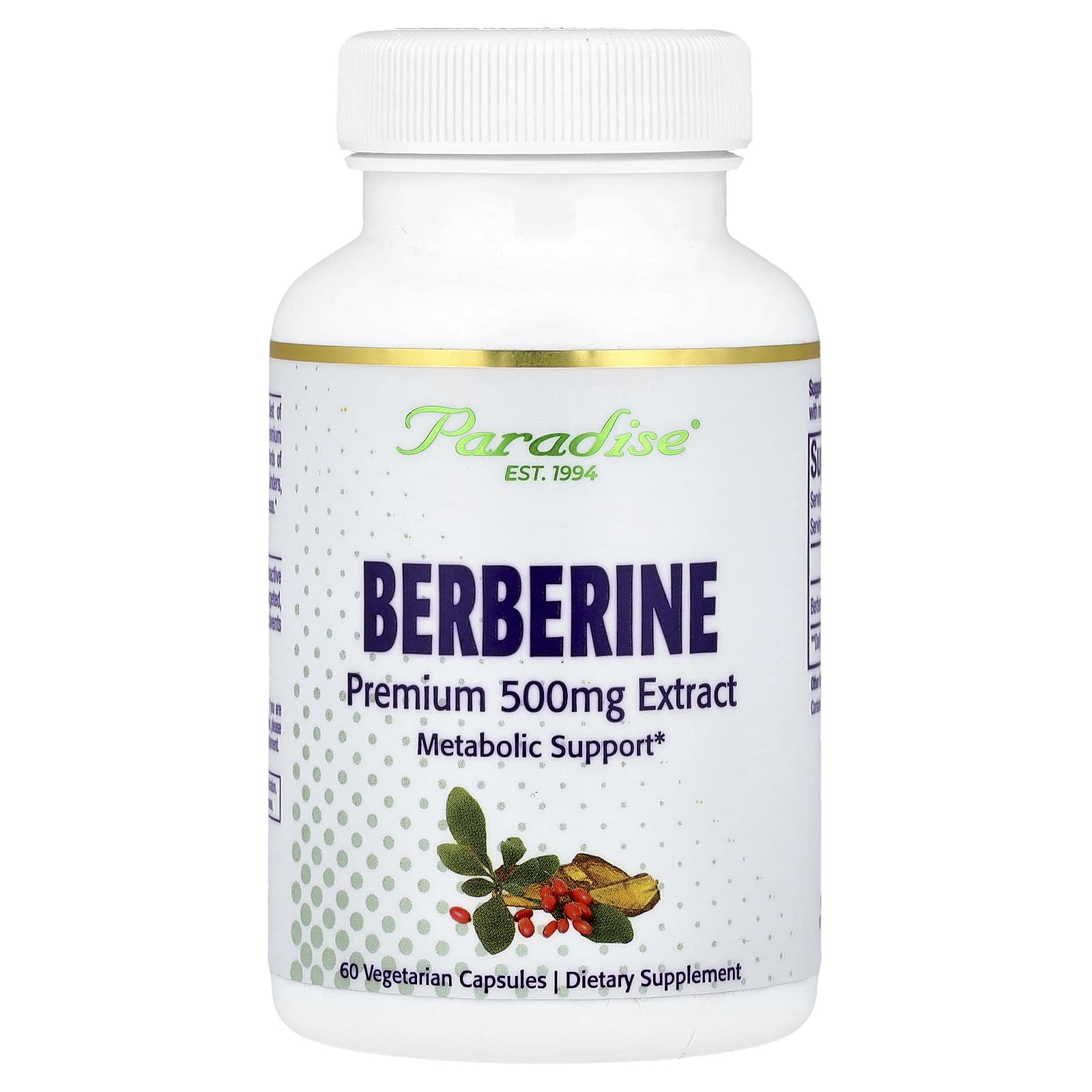 Paradise Herbs Berberine – 60 gélules végétales — Tunisie