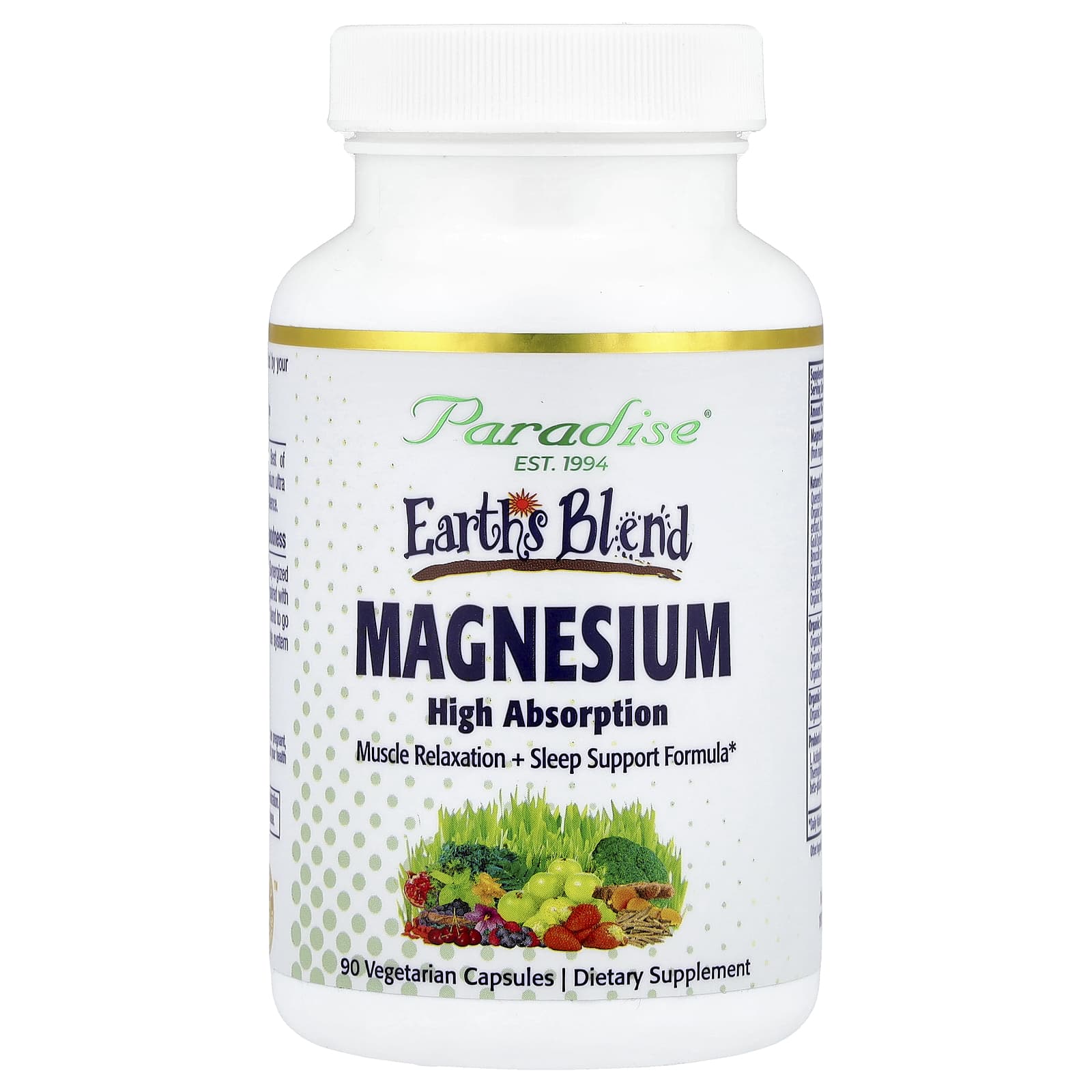 Paradise Herbs Earth's Blend, Magnesium – 90 gélules végétales — Tunisie