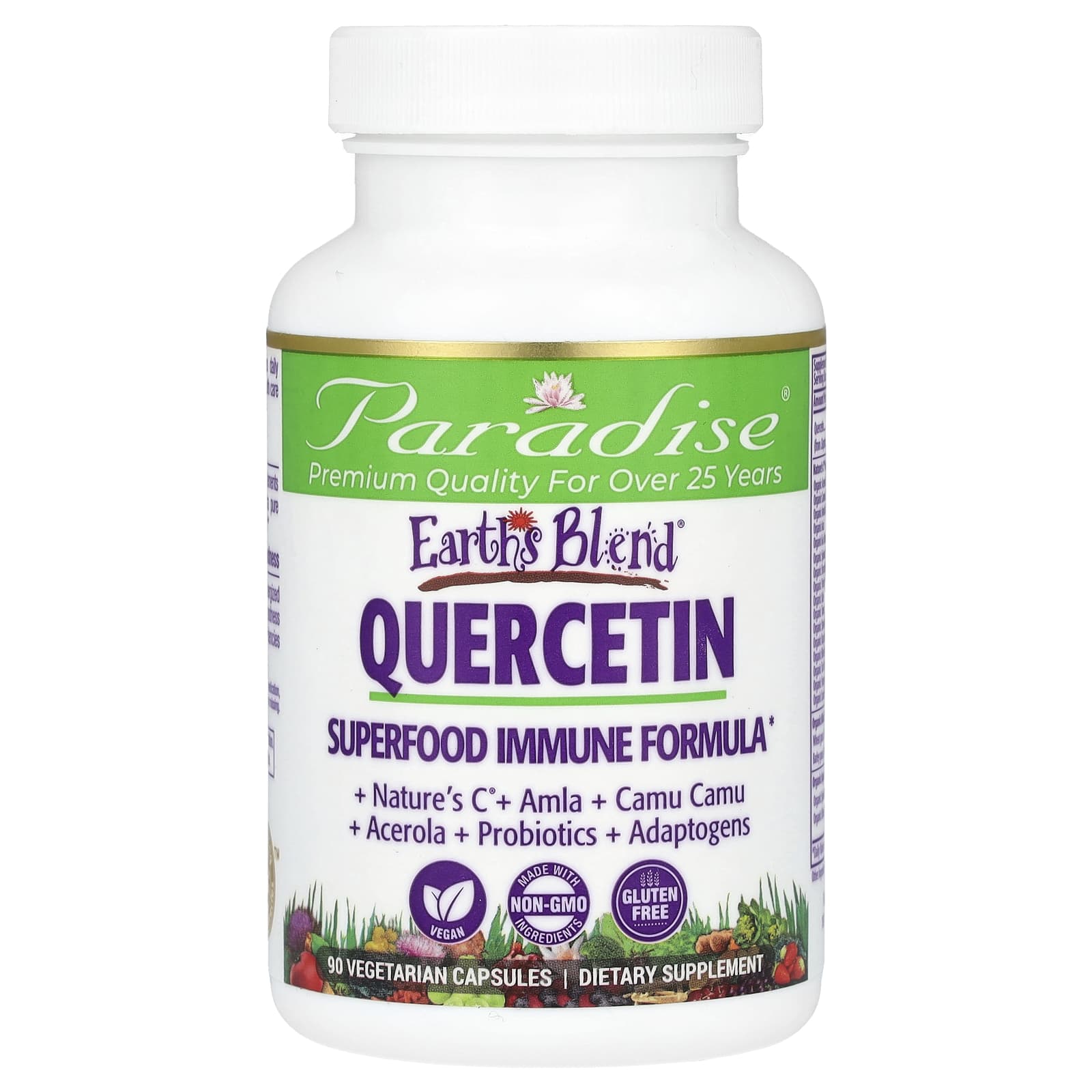 Paradise Herbs Earth's Blend, Quercetin – 90 gélules végétales — Tunisie