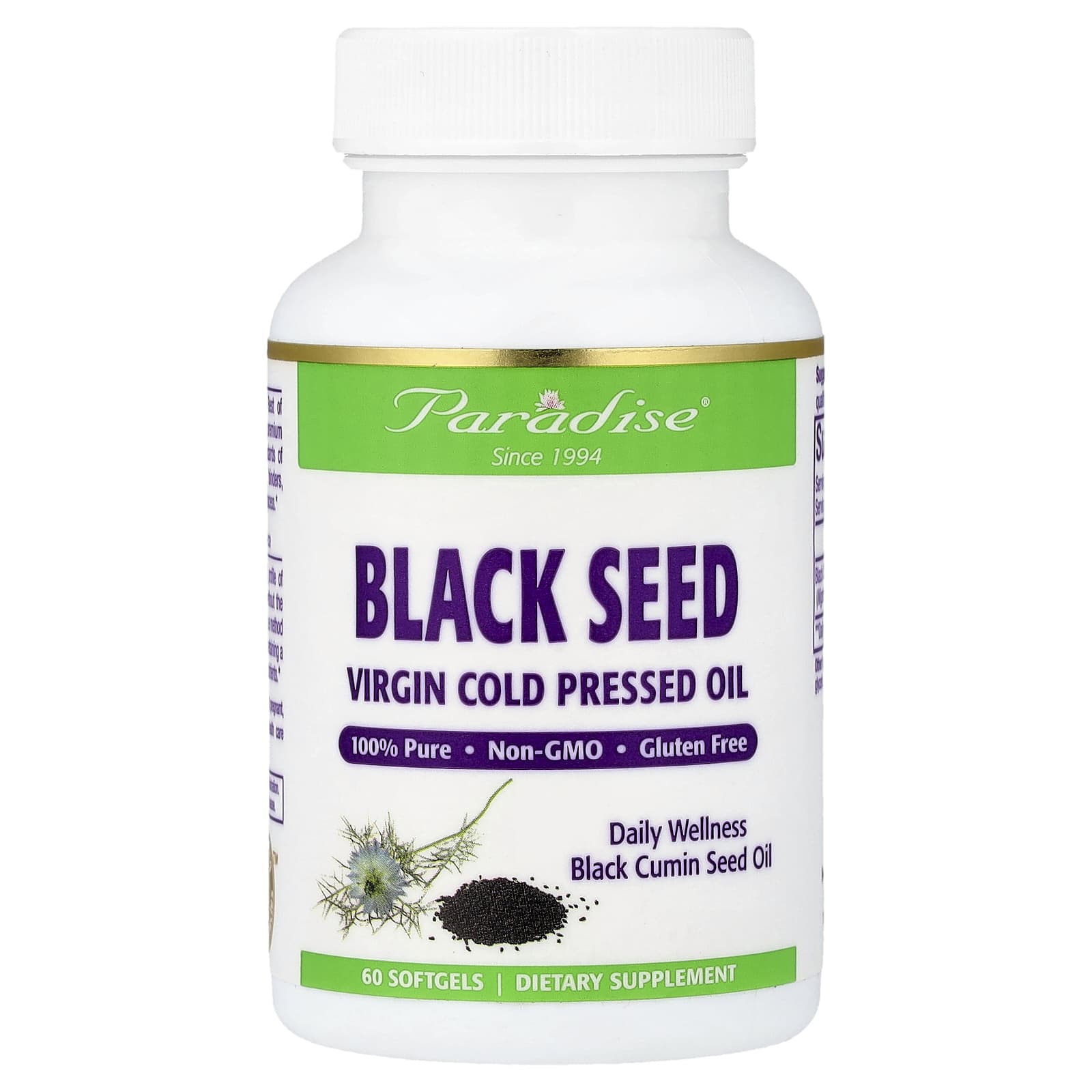 Paradise Herbs Black Seed – 60 capsules molles — Tunisie