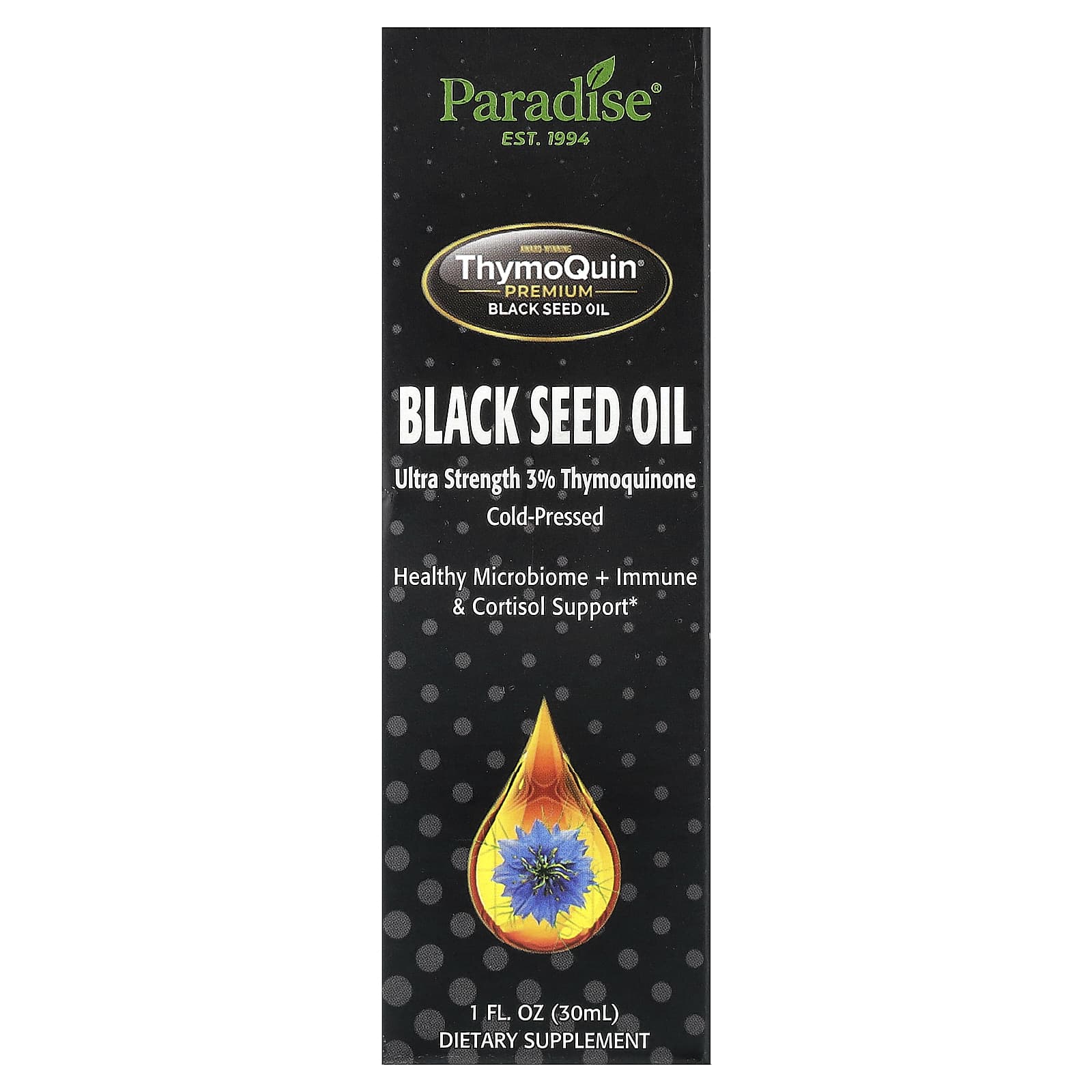Paradise Herbs ThymoQuin Premium Black Seed Oil – 30 ml — Tunisie
