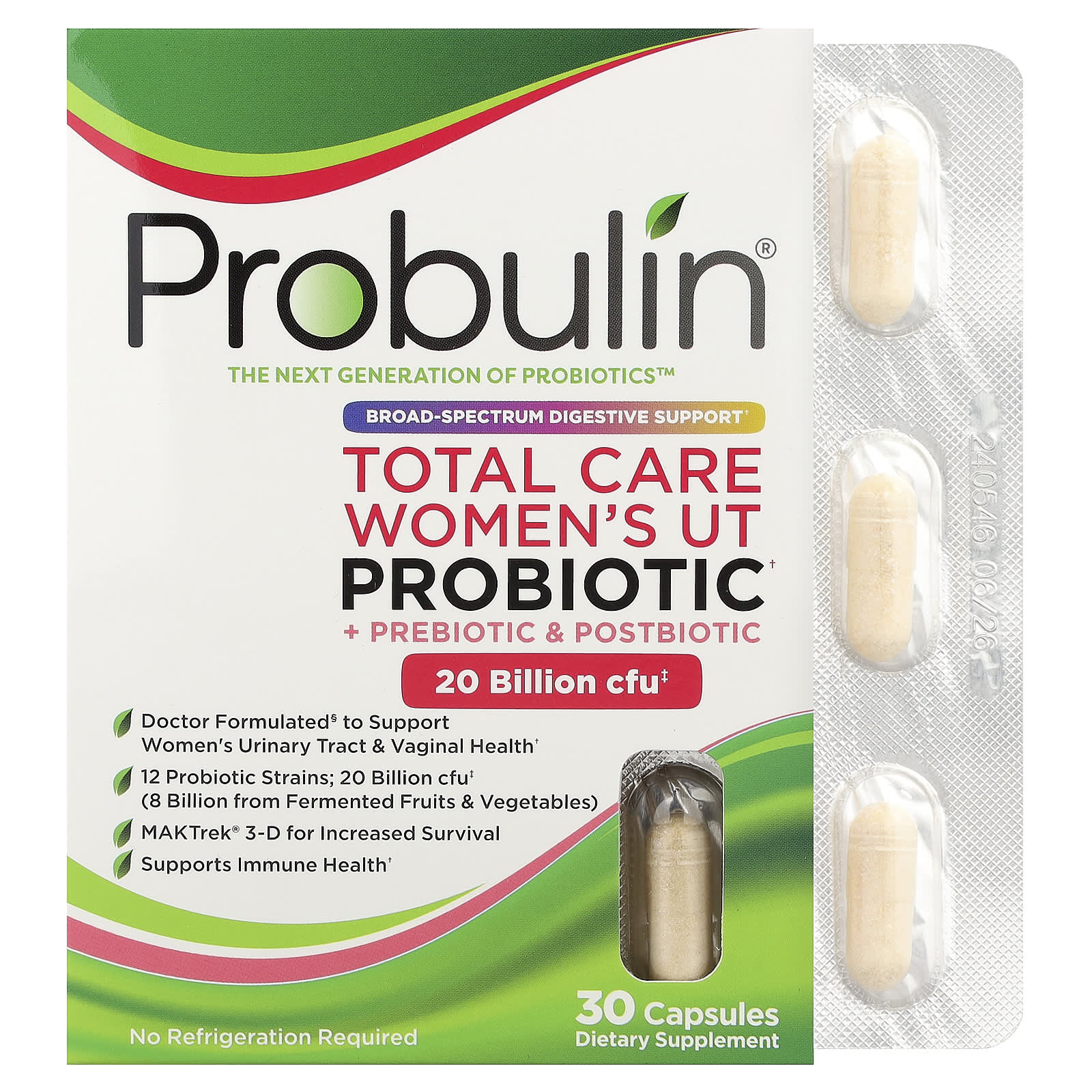 Probulin Total Care Women’s UT Probiotic + Prebiotic & Postbiotic – 30 gélules — Tunisie
