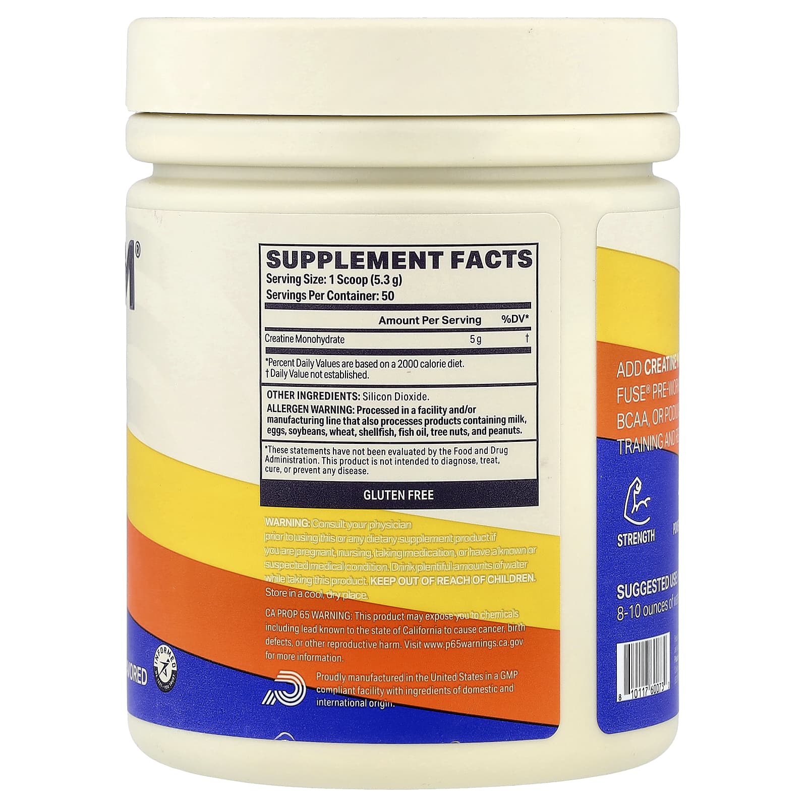 Podium Nutrition Creatine Monohydrate – Sans arôme – 265 g — photo 2 sur 2