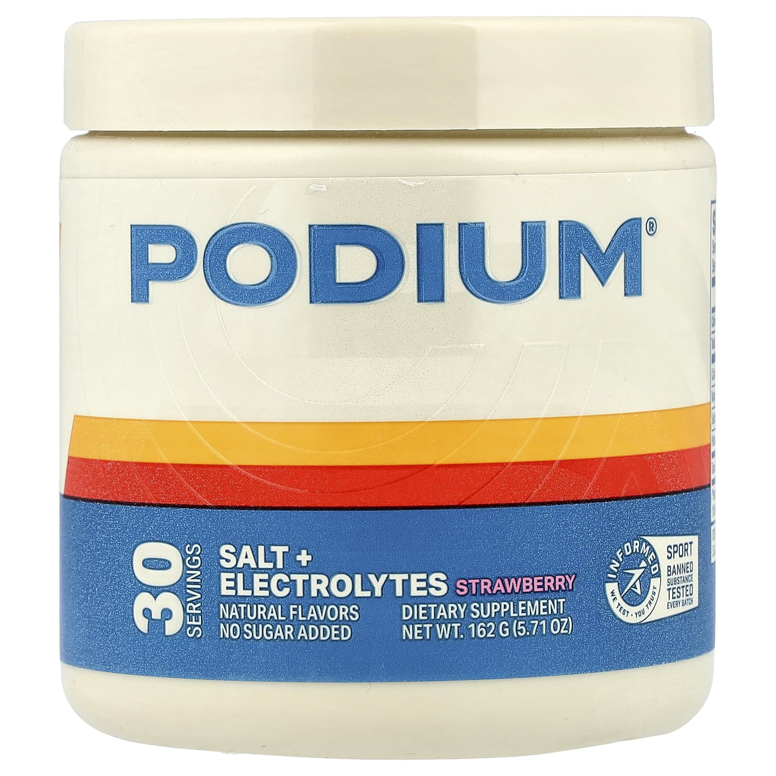 Podium Nutrition Salt + Electrolytes – Strawberry – 162 g — Tunisie