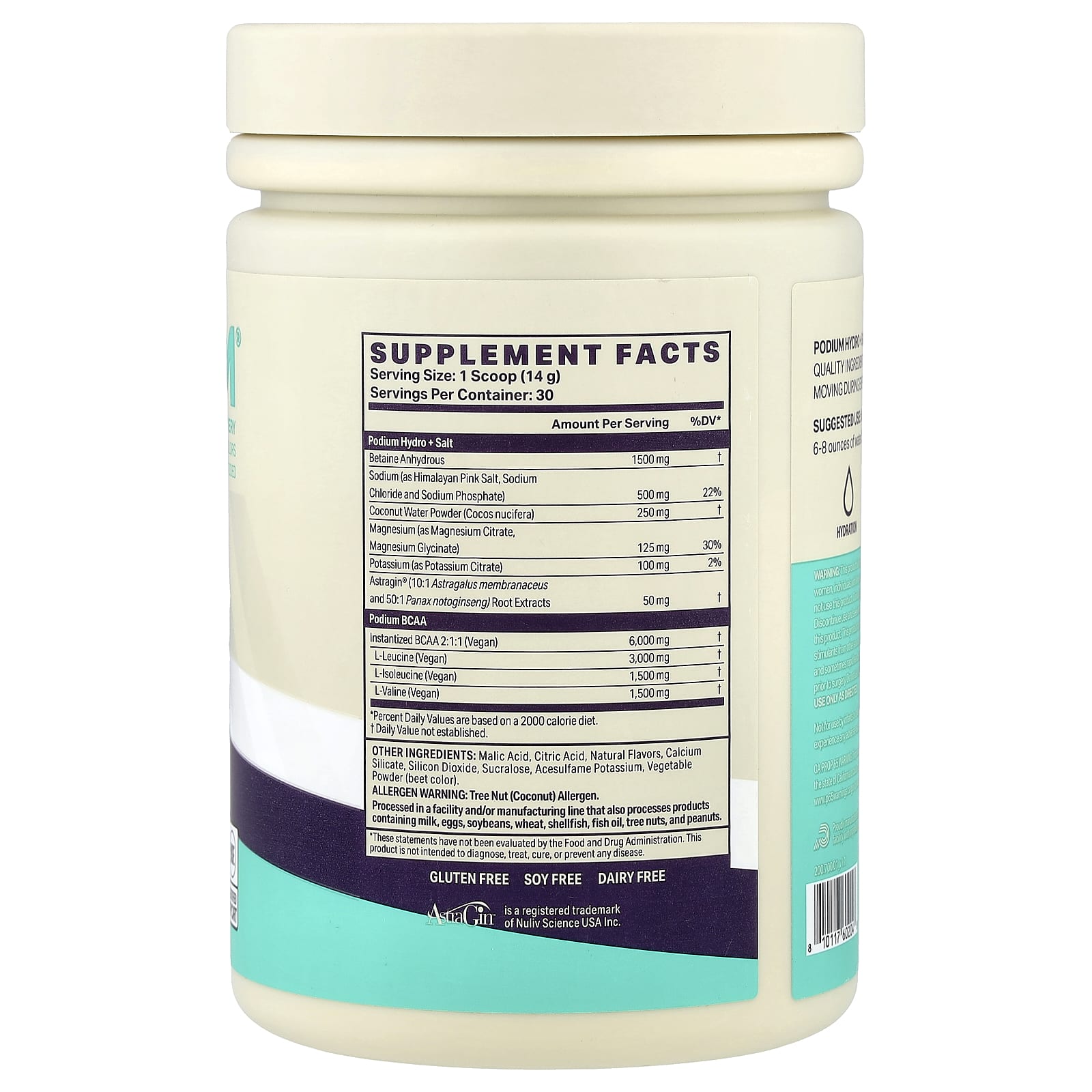 Podium Nutrition Hydro & Salt 2025 + BCAA – Sour Watermelon – 420 g — photo 2 sur 2