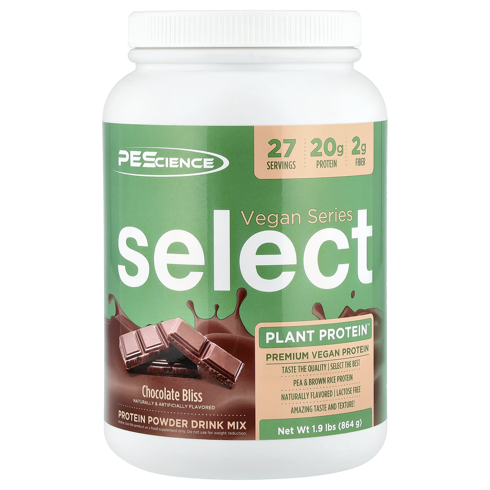 PEScience Vegan Series, Select Plant Protein – Chocolate Bliss – 864 g — Tunisie