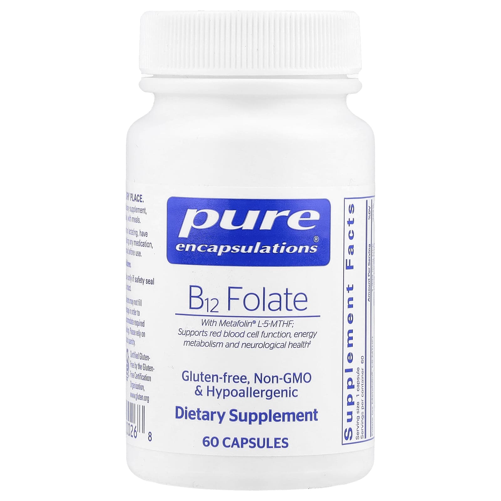 Pure Encapsulations B12 Folate – 60 gélules — Tunisie