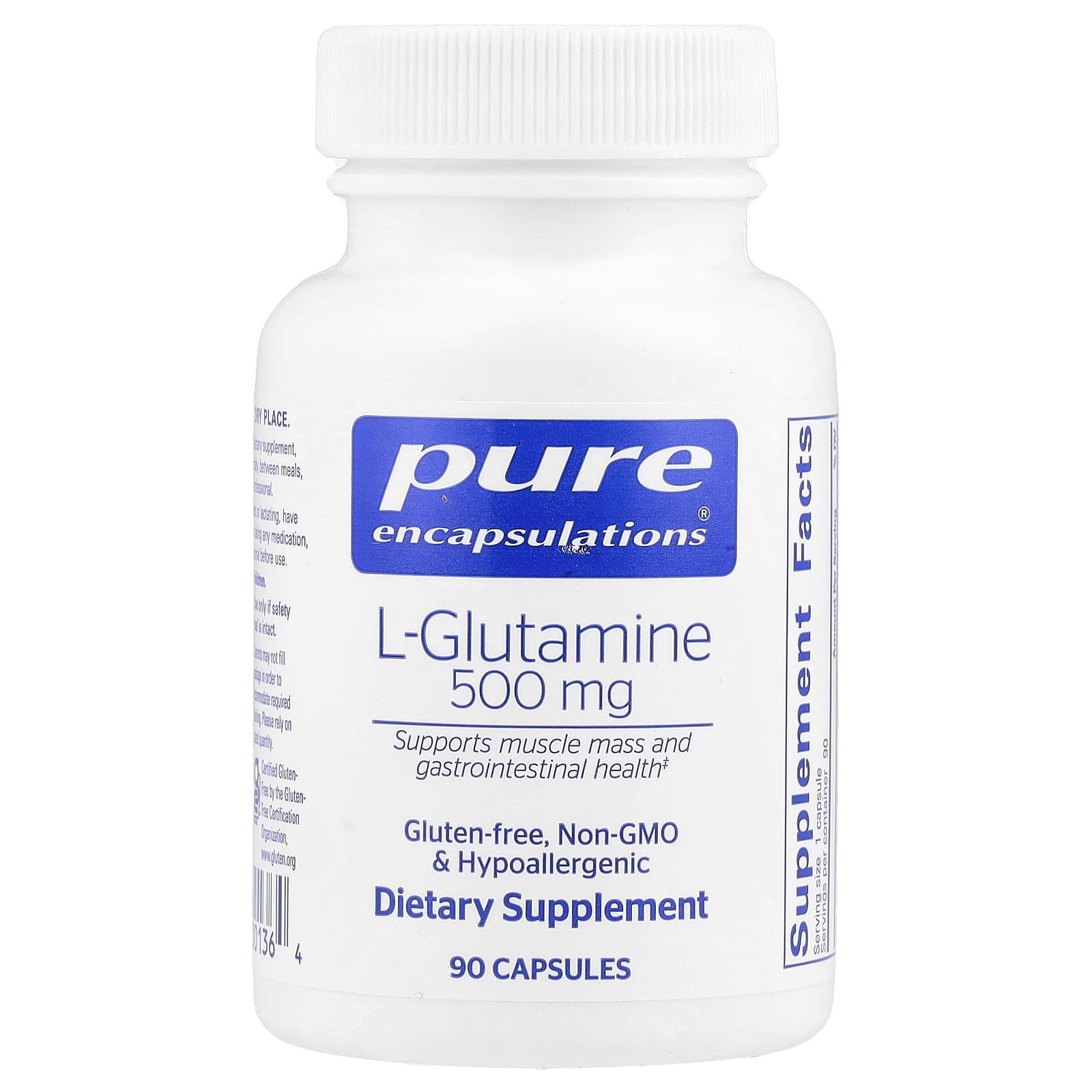 Pure Encapsulations L-Glutamine – 90 gélules — Tunisie