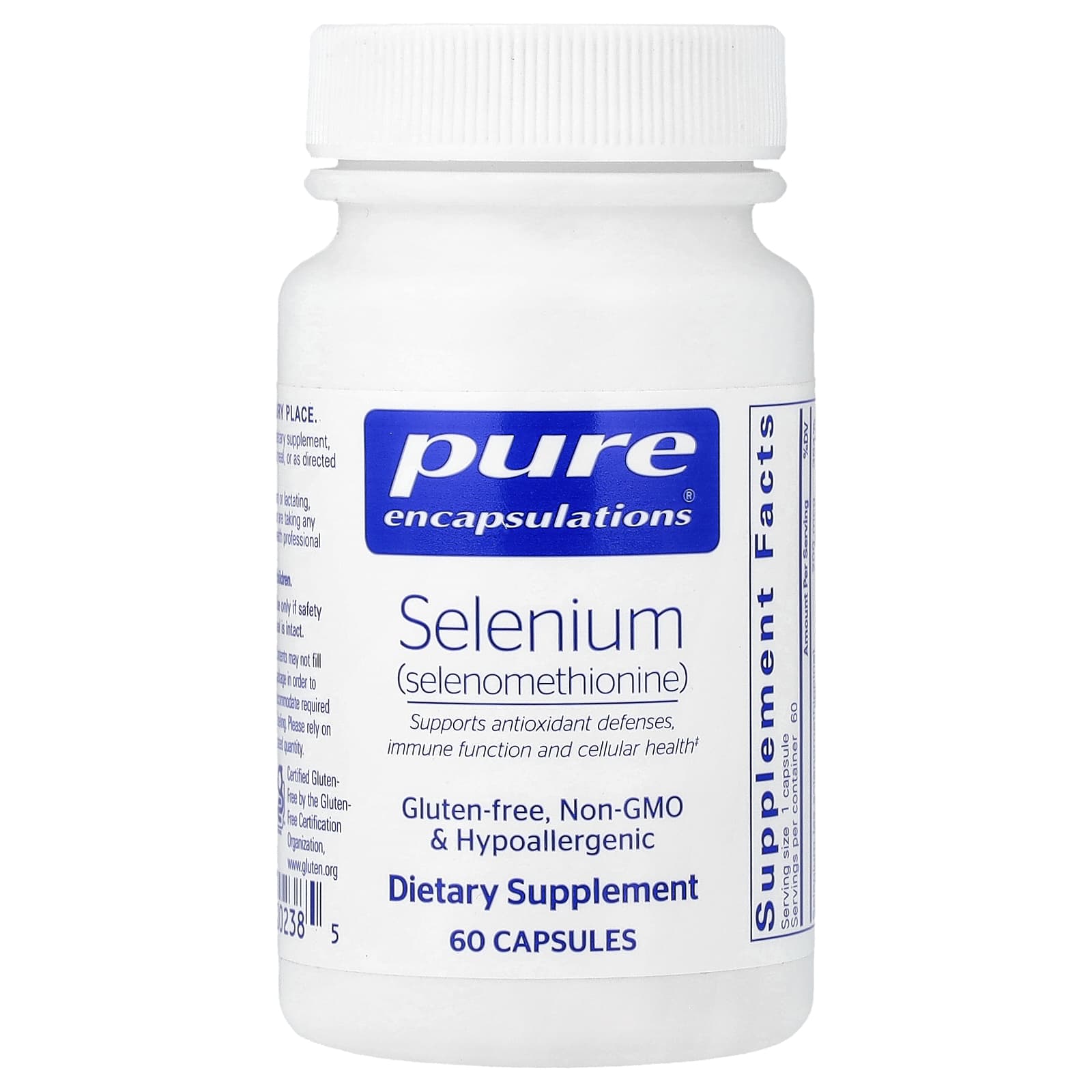 Pure Encapsulations Selenium (Selenomethionine) – 60 gélules — Tunisie