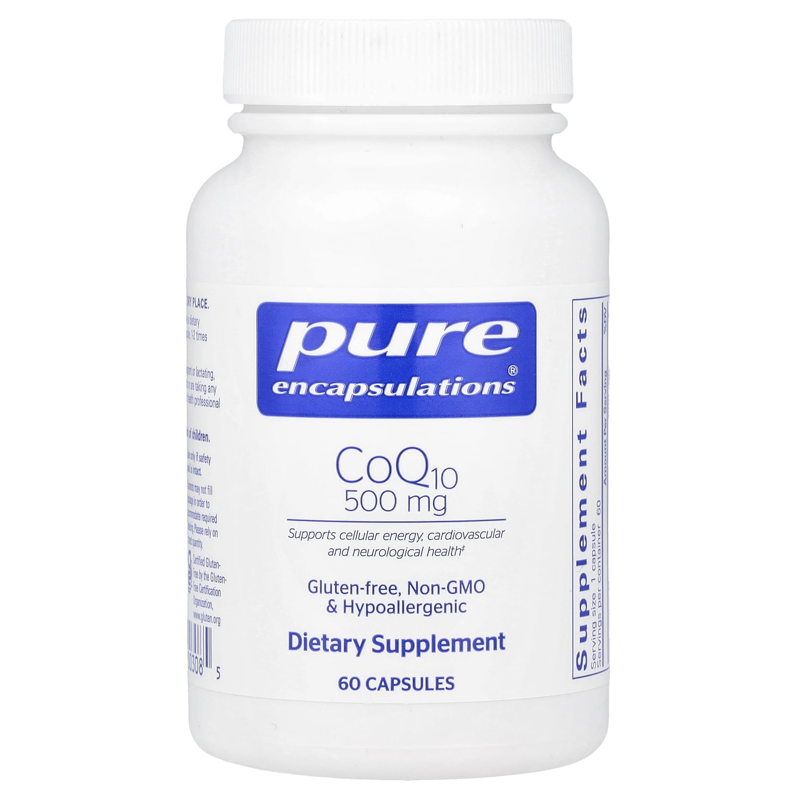 Pure Encapsulations CoQ10 – 500 mg – 60 gélules — Tunisie