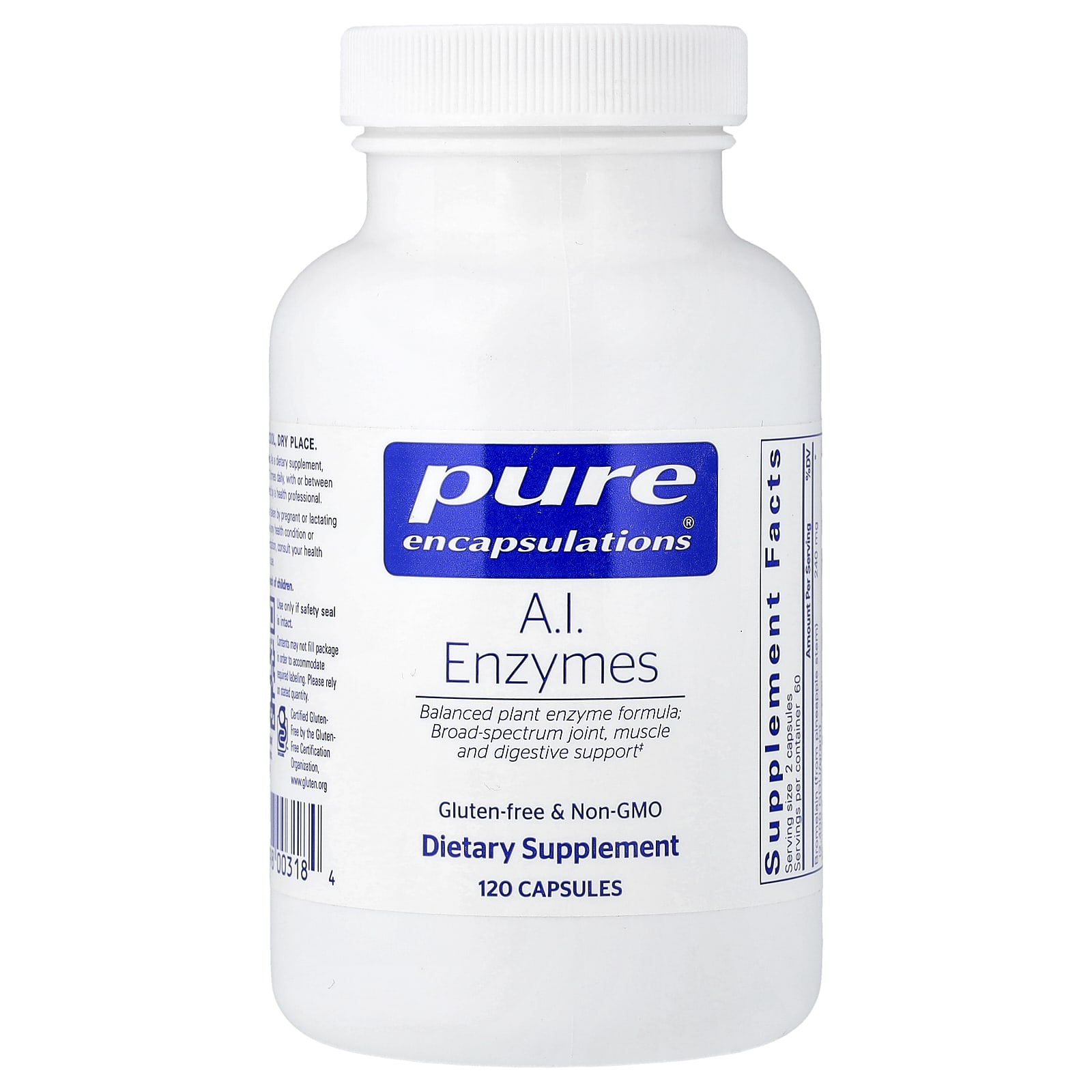 Pure Encapsulations A.I. Enzymes – 120 gélules — Tunisie