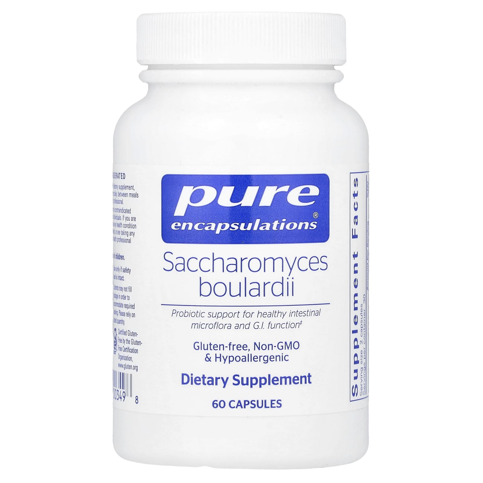 Pure Encapsulations Saccharomyces Boulardii – 60 gélules — Tunisie