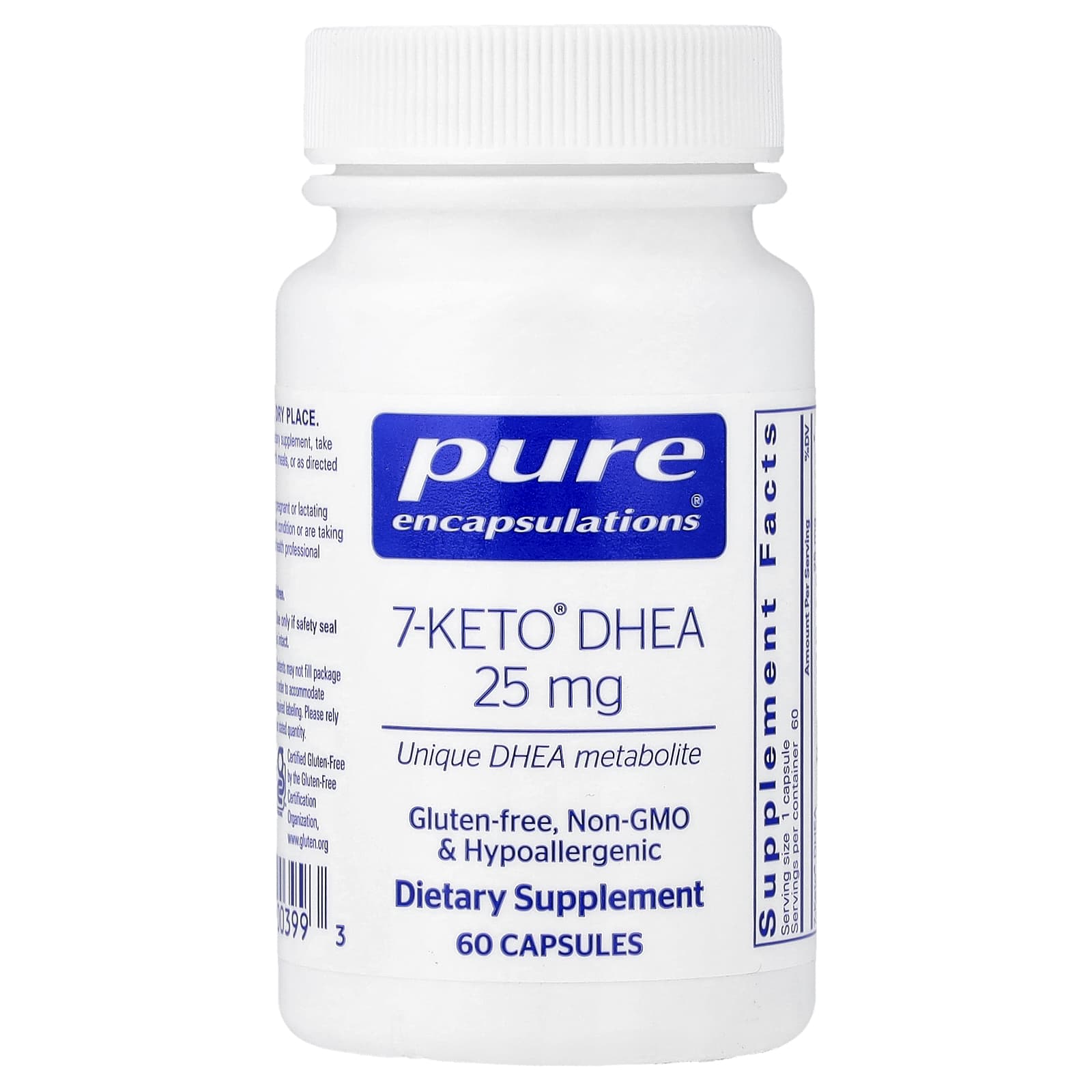 Pure Encapsulations 7-Keto DHEA – 25 mg – 60 gélules — Tunisie