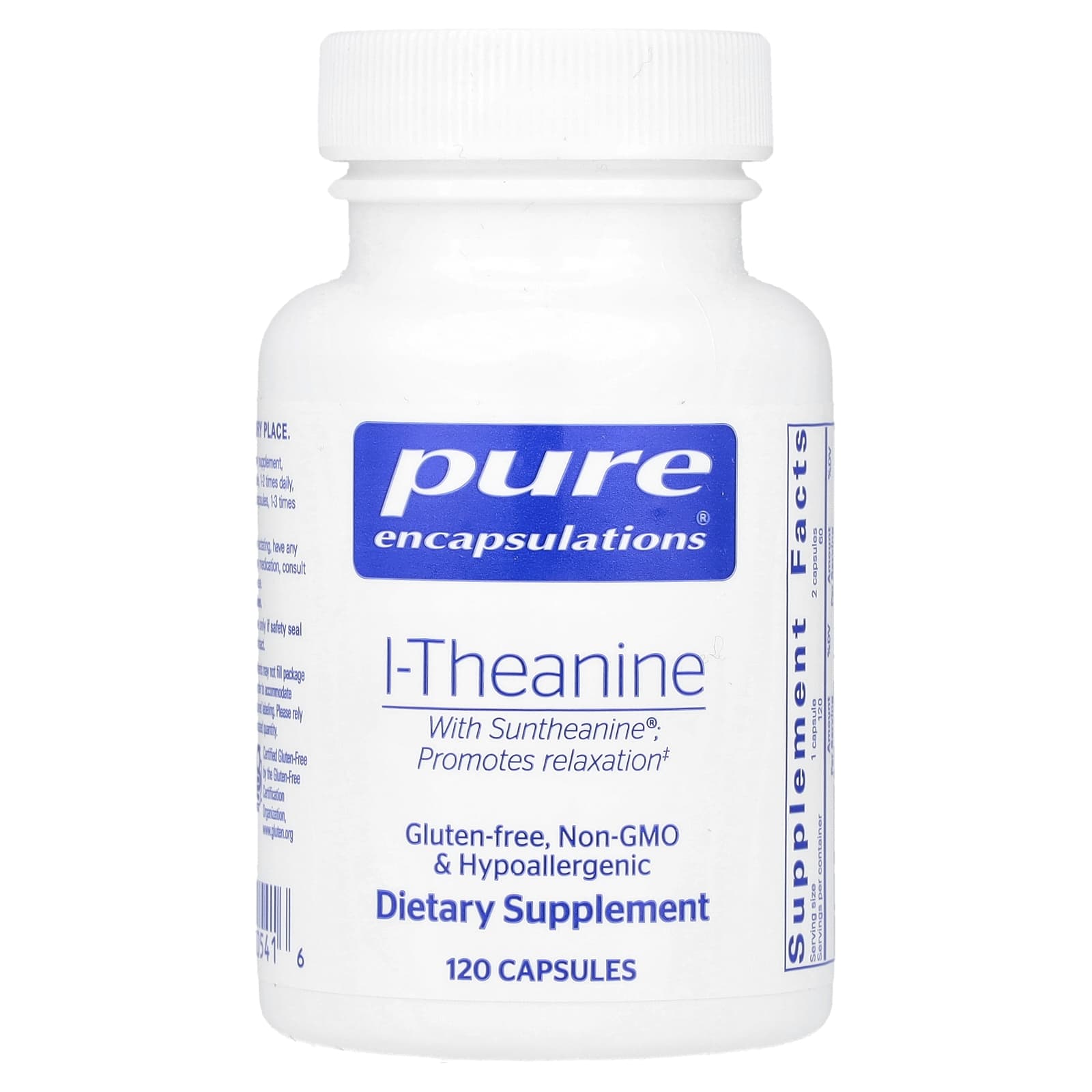 Pure Encapsulations L-Theanine – 120 gélules — Tunisie