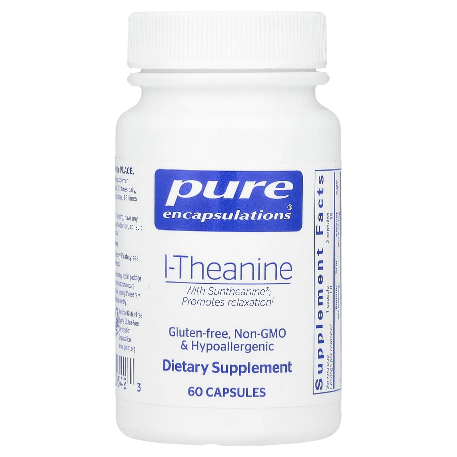 Pure Encapsulations L-Theanine – 60 gélules — Tunisie