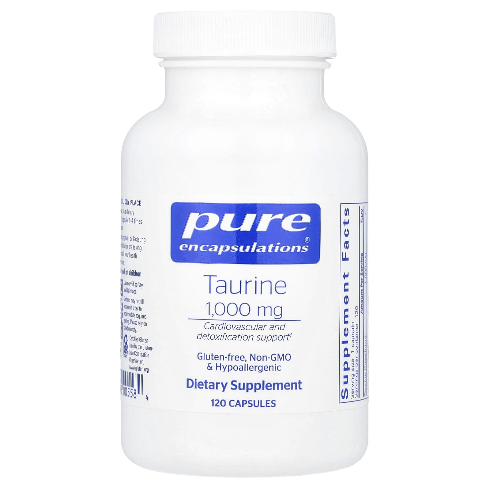Pure Encapsulations Taurine – 120 gélules — Tunisie