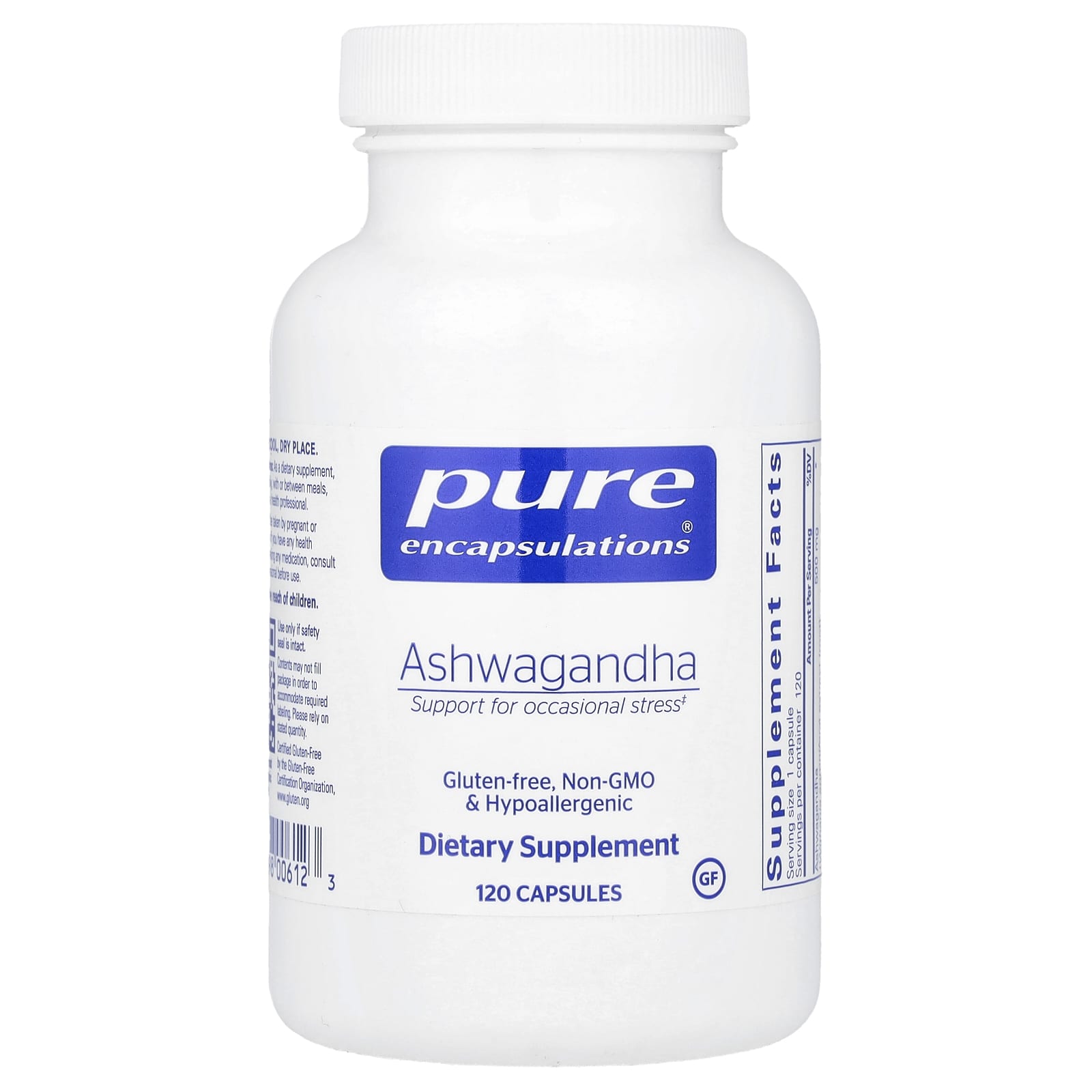 Pure Encapsulations Ashwagandha – 120 gélules — Tunisie