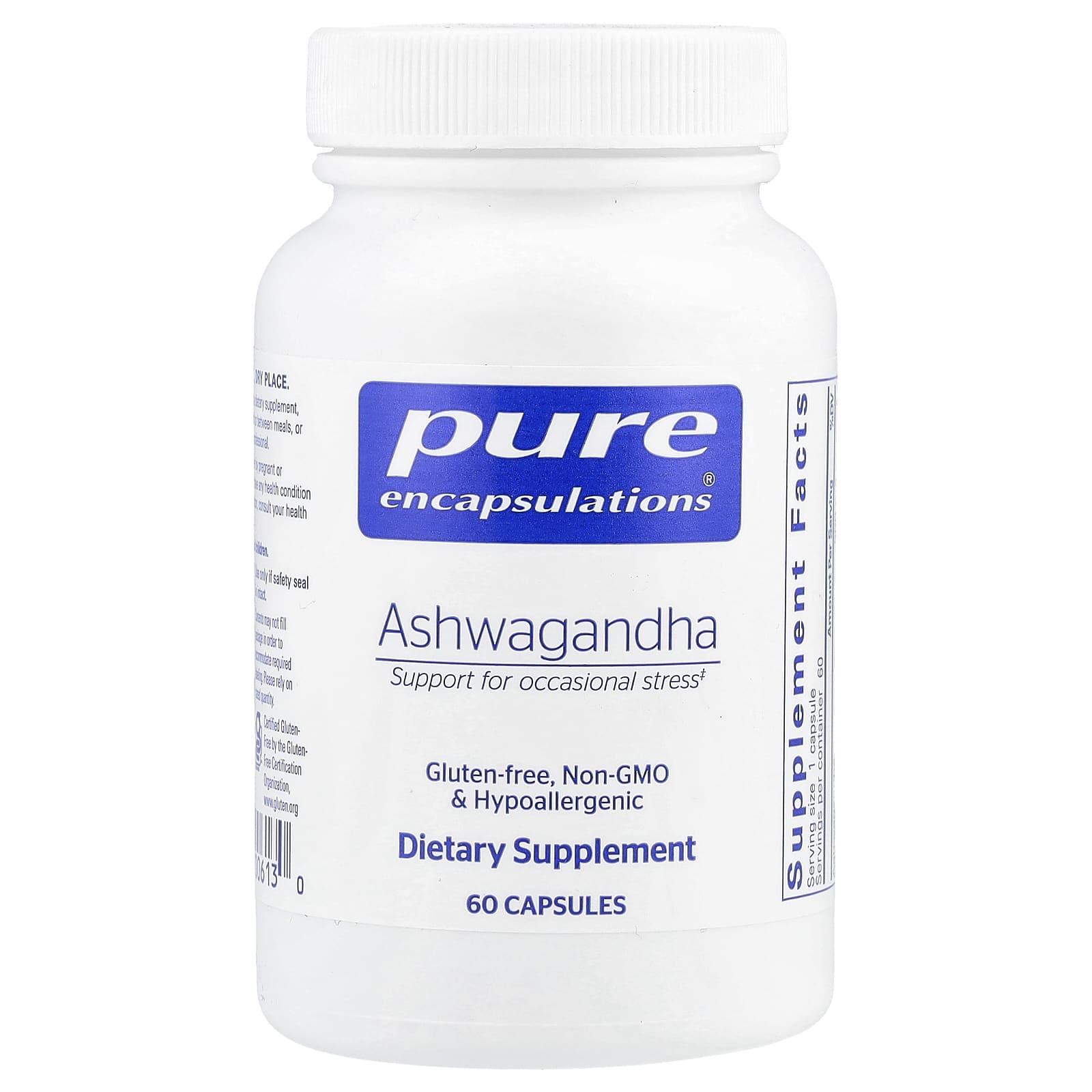 Pure Encapsulations Ashwagandha – 60 gélules — Tunisie