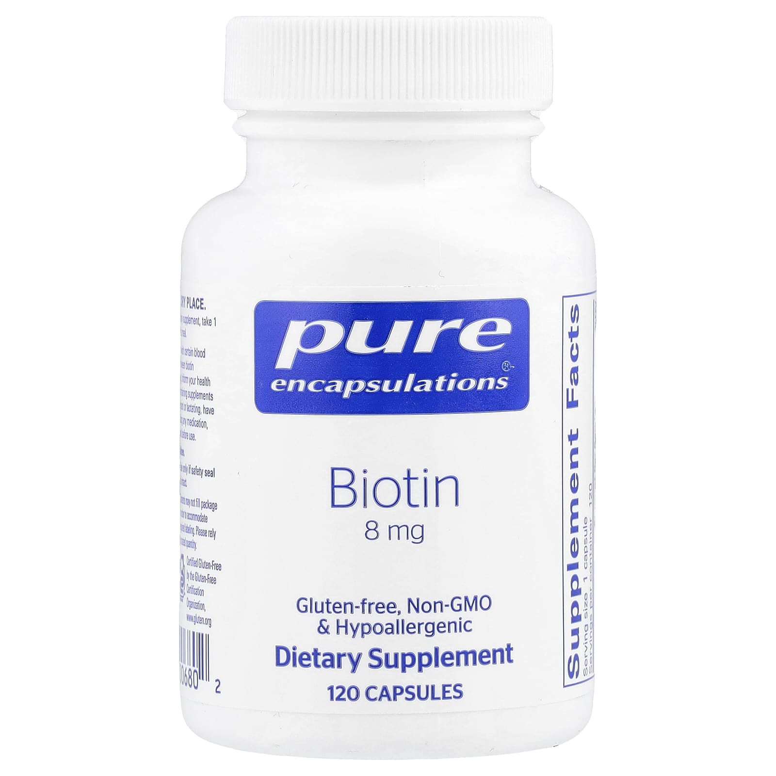 Pure Encapsulations Biotin – 120 gélules — Tunisie